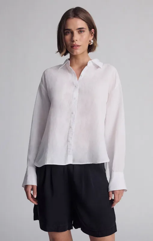 LONG SLEEVE TENCEL™ SHIRT IN WHITE sold by Mavi