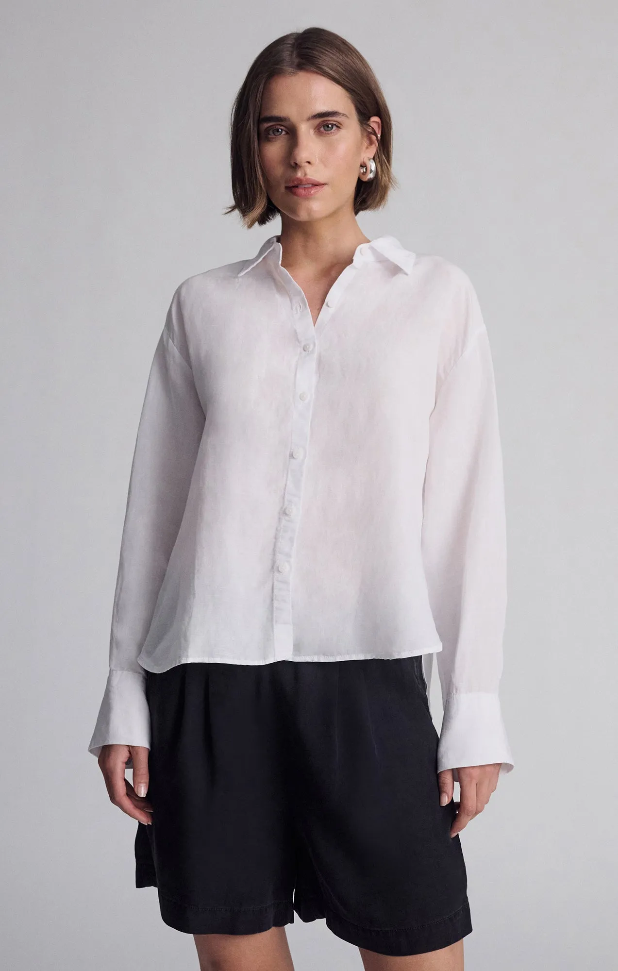 LONG SLEEVE TENCEL™ SHIRT IN WHITE sold by Mavi