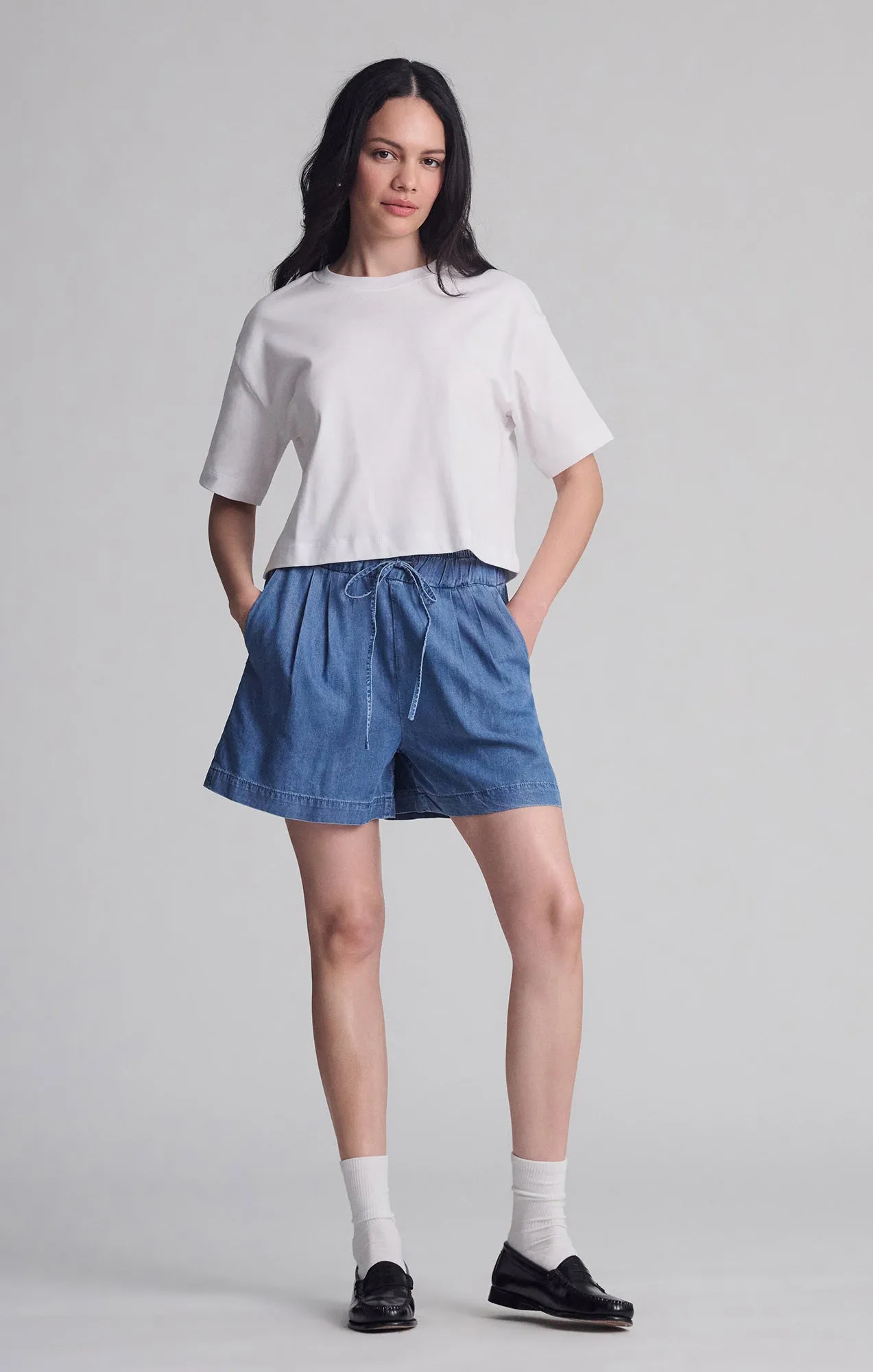 SPORTY LUXE CREW NECK T-SHIRT IN WHITE sold by Mavi product image thumbnail 2