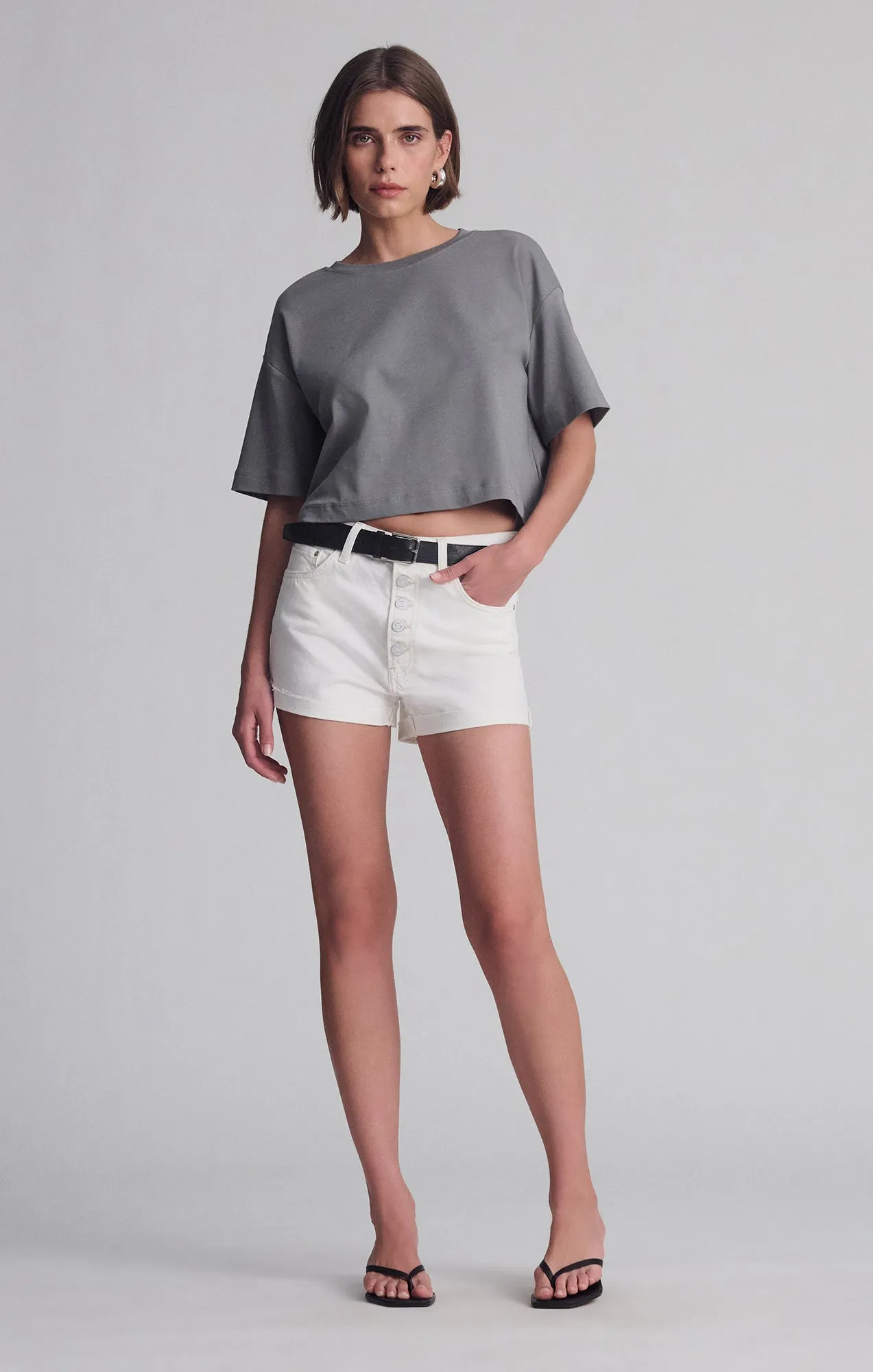SPORTY LUXE CREW NECK T-SHIRT IN SILENT STORM sold by Mavi product image thumbnail 2