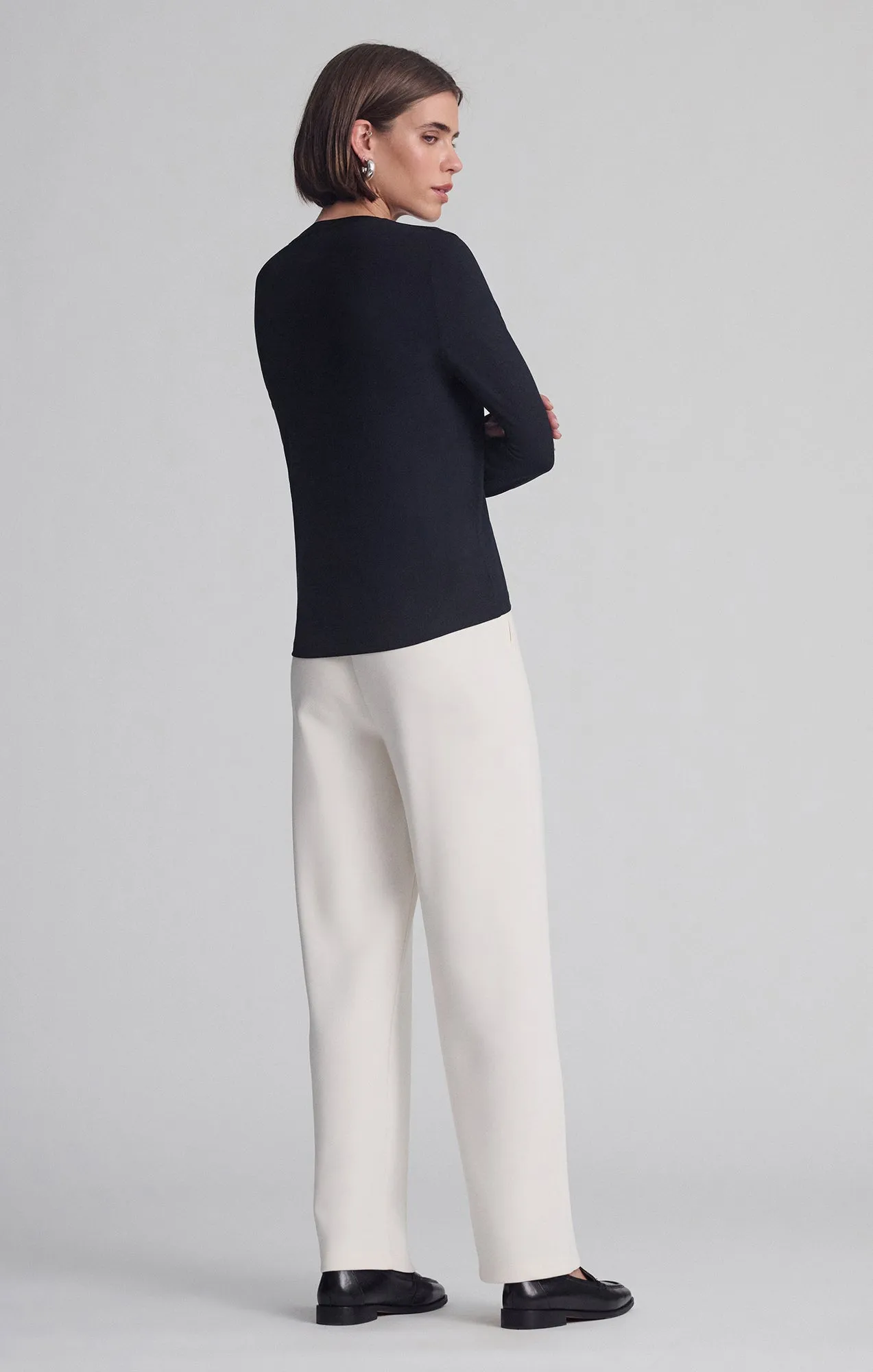 LONG SLEEVE BUTTON T-SHIRT IN BLACK sold by Mavi product image thumbnail 5