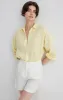 LINEN BUTTON-UP SHIRT IN PASTEL YELLOW sold by Mavi
