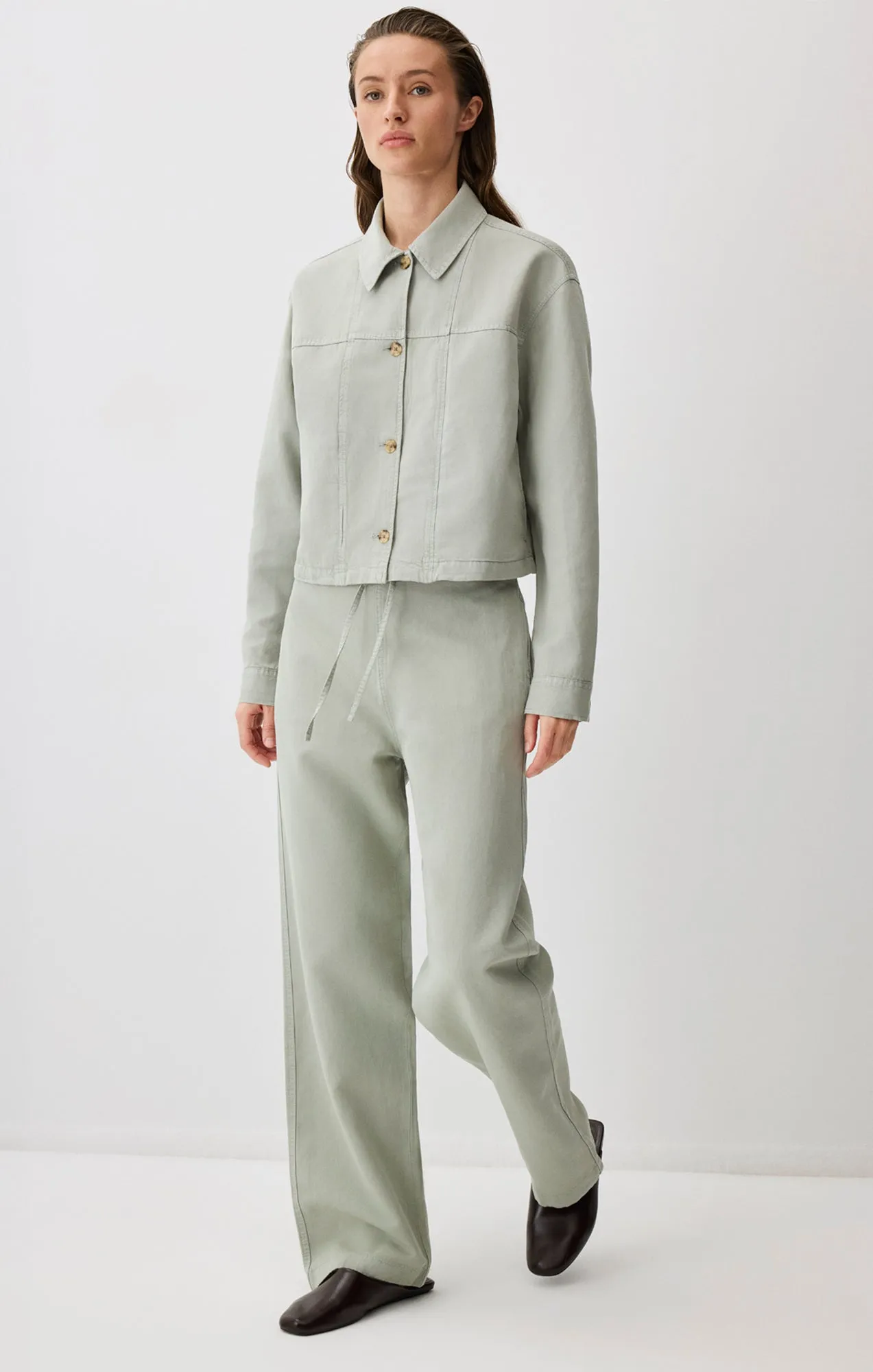 STRAIGHT LEG TENCEL™ PANTS IN ABBEY STONE sold by Mavi