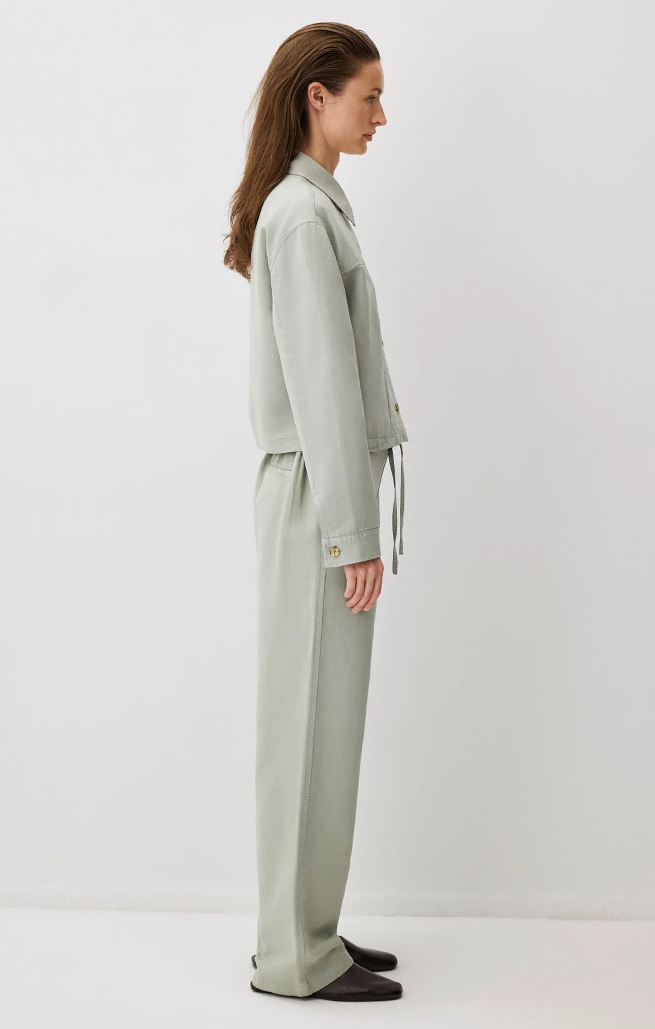 CROPPED TENCEL™ OVERSHIRT IN ABBEY STONE sold by Mavi product image thumbnail 3
