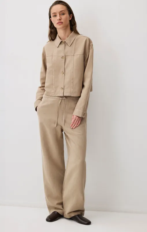 STRAIGHT LEG TENCEL™ PANTS IN CHINCHILLA sold by Mavi