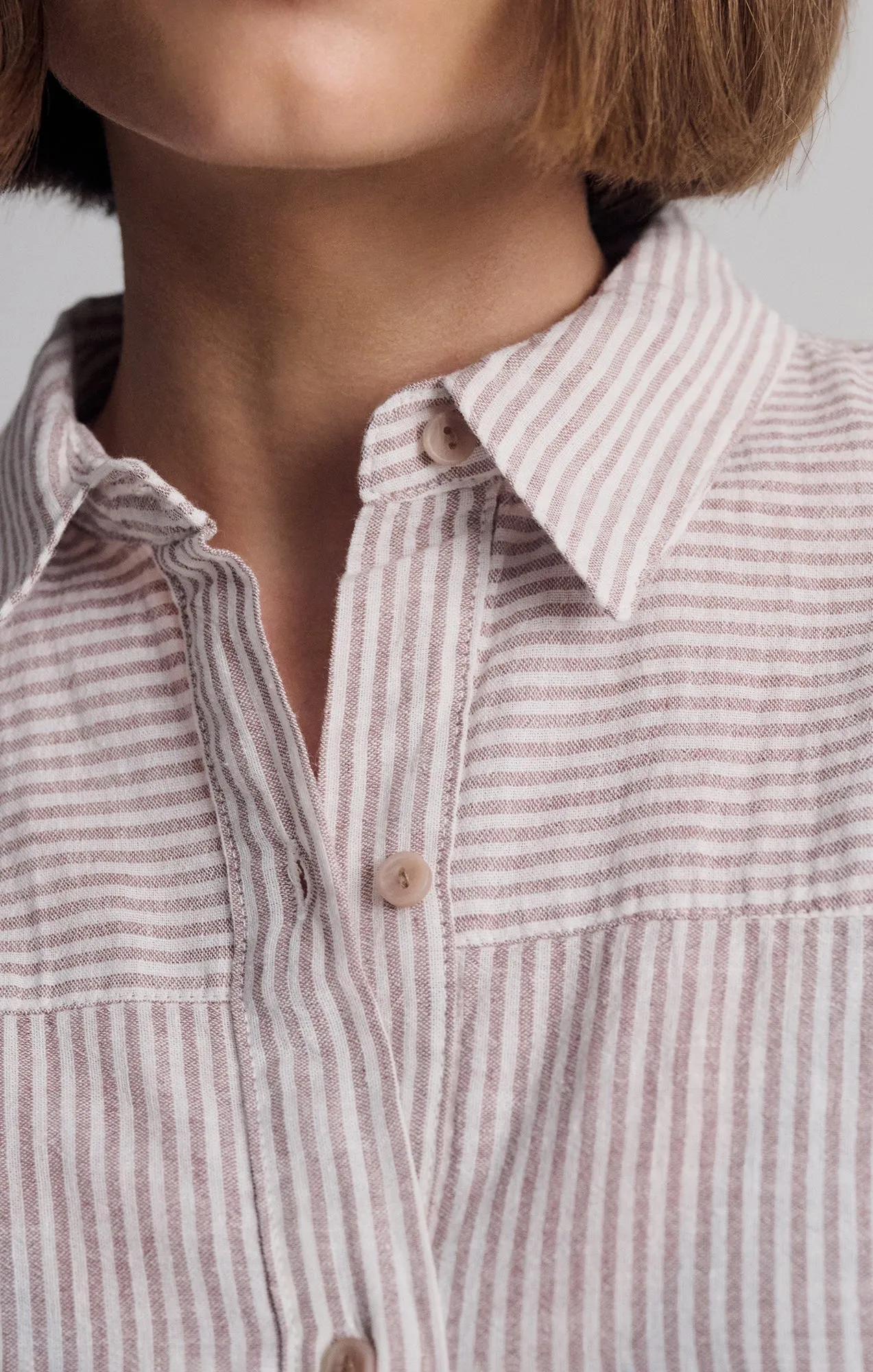 CASUAL BUTTON-UP SHIRT IN NUTMEG STRIPE sold by Mavi product image thumbnail 3