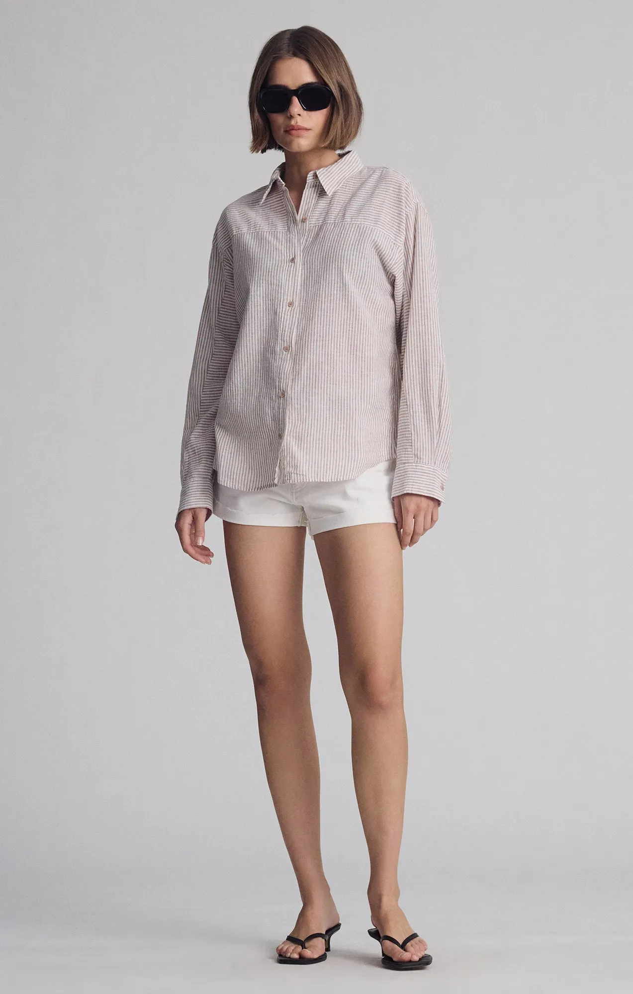 CASUAL BUTTON-UP SHIRT IN NUTMEG STRIPE sold by Mavi product image thumbnail 2