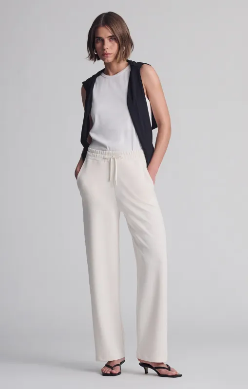 SPORTY LUXE TENCEL™ PANTS IN COCONUT MILK sold by Mavi