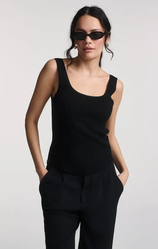 BASIC TANK TOP IN BLACK sold by Mavi