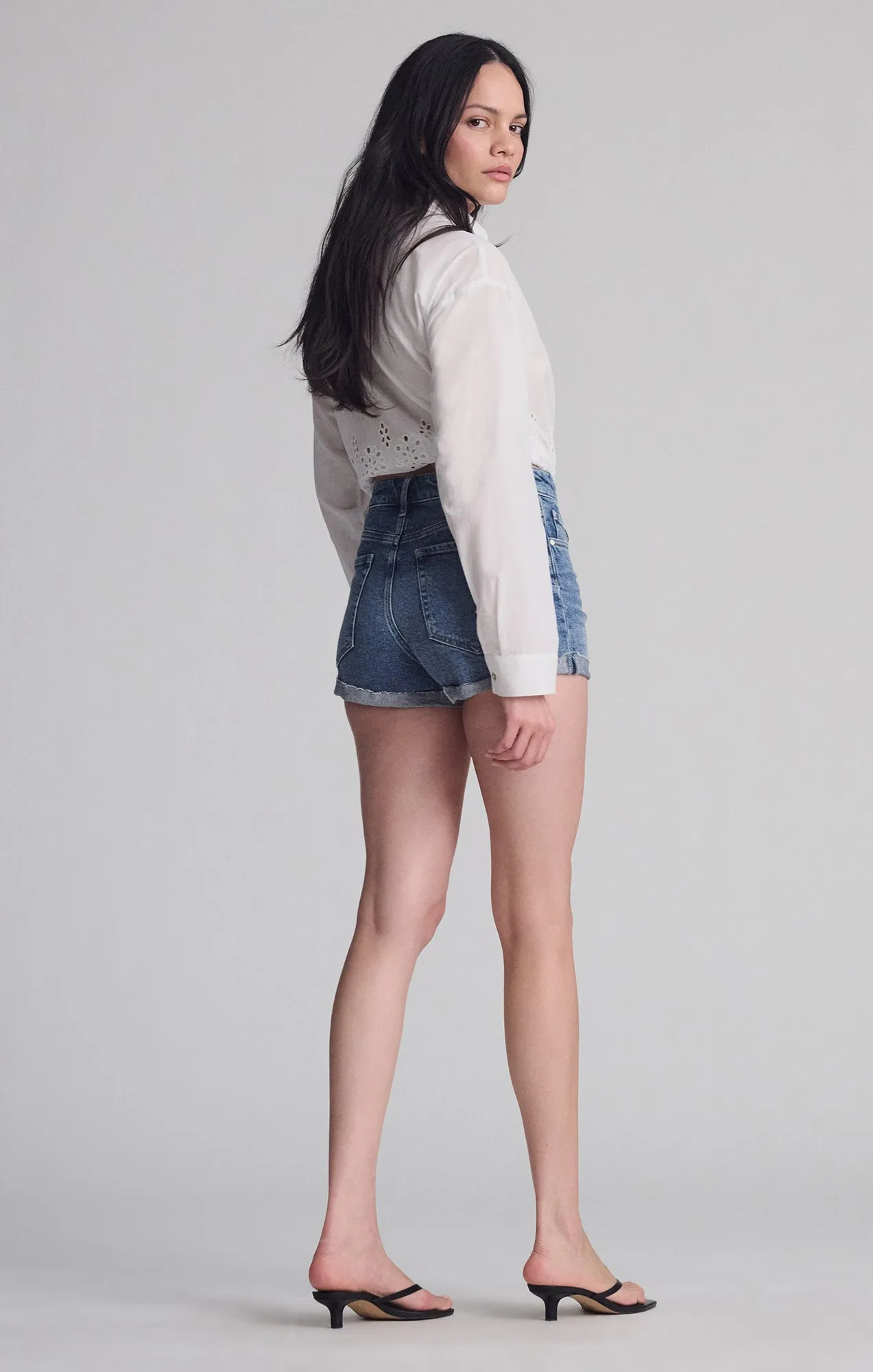FIORA RELAXED SHORTS IN SHADED BRUSHED 90'S sold by Mavi product image thumbnail 5