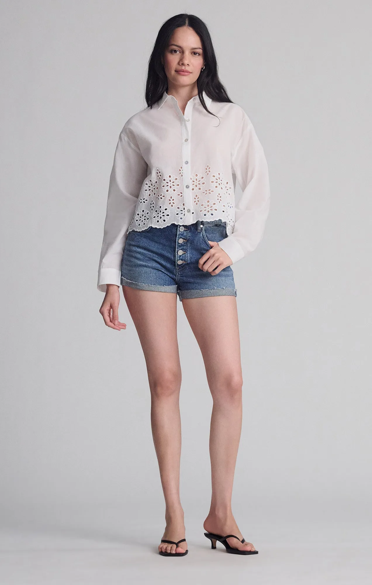 FIORA RELAXED SHORTS IN SHADED BRUSHED 90'S sold by Mavi