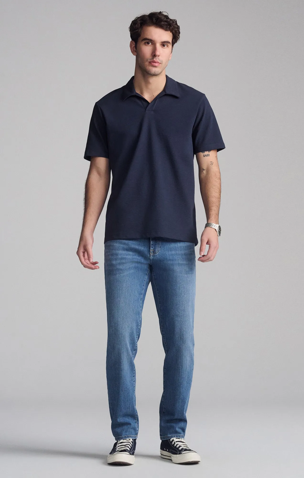 BUTTONLESS POLO SHIRT IN TOTAL ECLIPSE sold by Mavi product image thumbnail 3