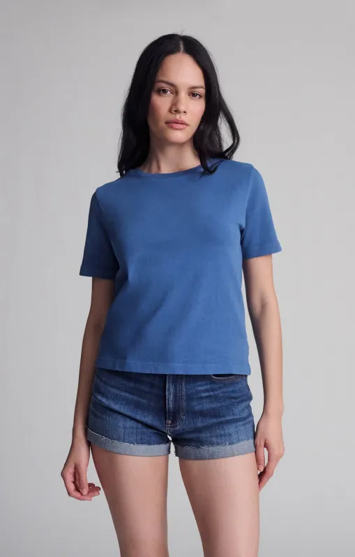 SHORT SLEEVE CREW NECK T-SHIRT IN HORIZON BLUE sold by Mavi