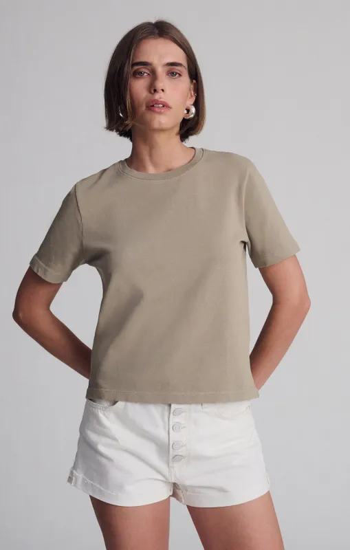 SHORT SLEEVE CREW NECK T-SHIRT IN CHINCHILLA sold by Mavi