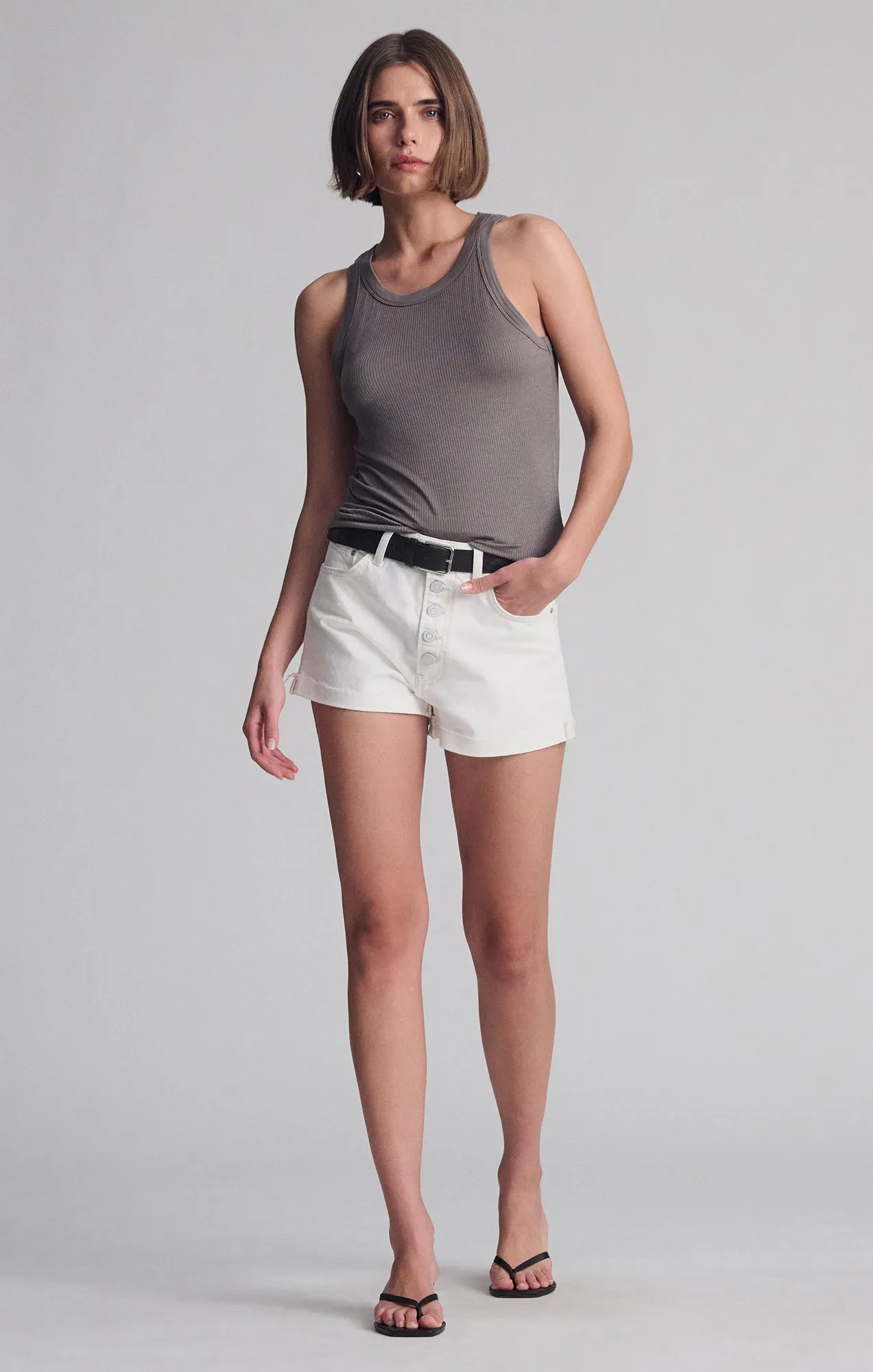 SIMPLE TANK TOP IN DARK GULL GRAY sold by Mavi product image thumbnail 2