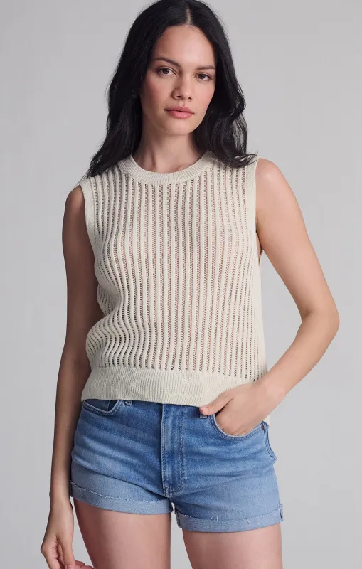 KNIT TANK TOP IN COCONUT MILK sold by Mavi