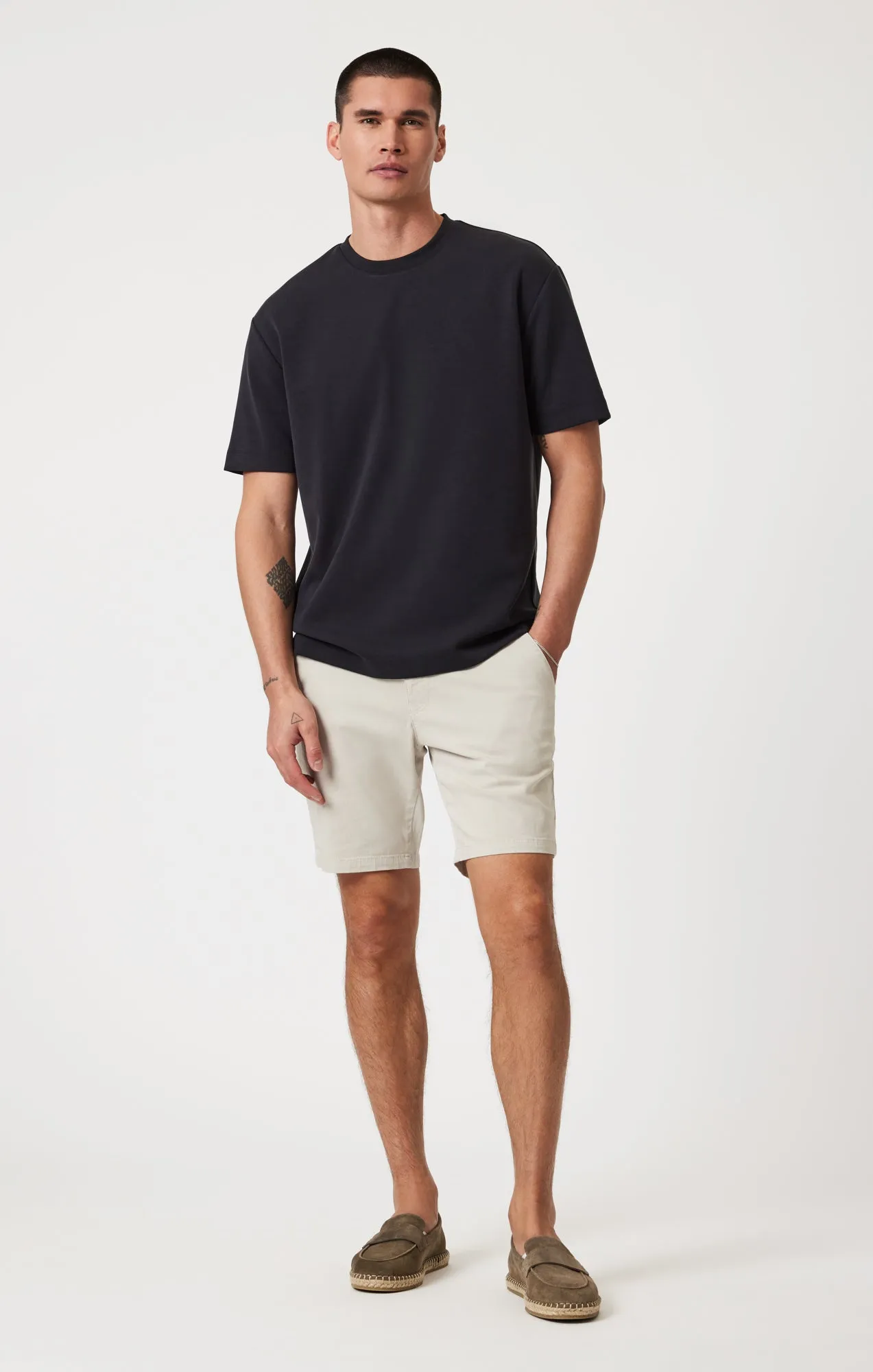 JACOB CROP SHORTS IN FROST CASUAL TWILL sold by Mavi