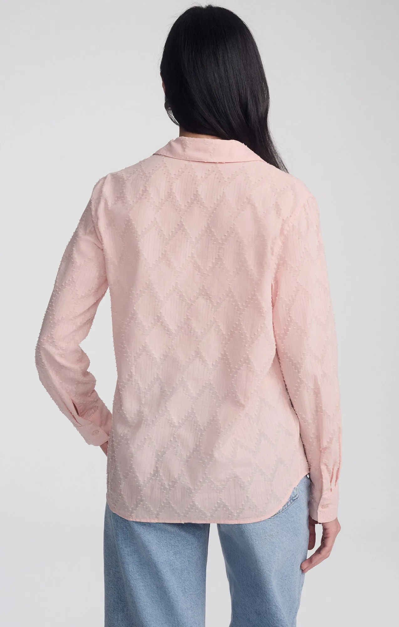 SHEER TEXTURED BUTTON-UP SHIRT IN PEACHSKIN sold by Mavi product image thumbnail 5