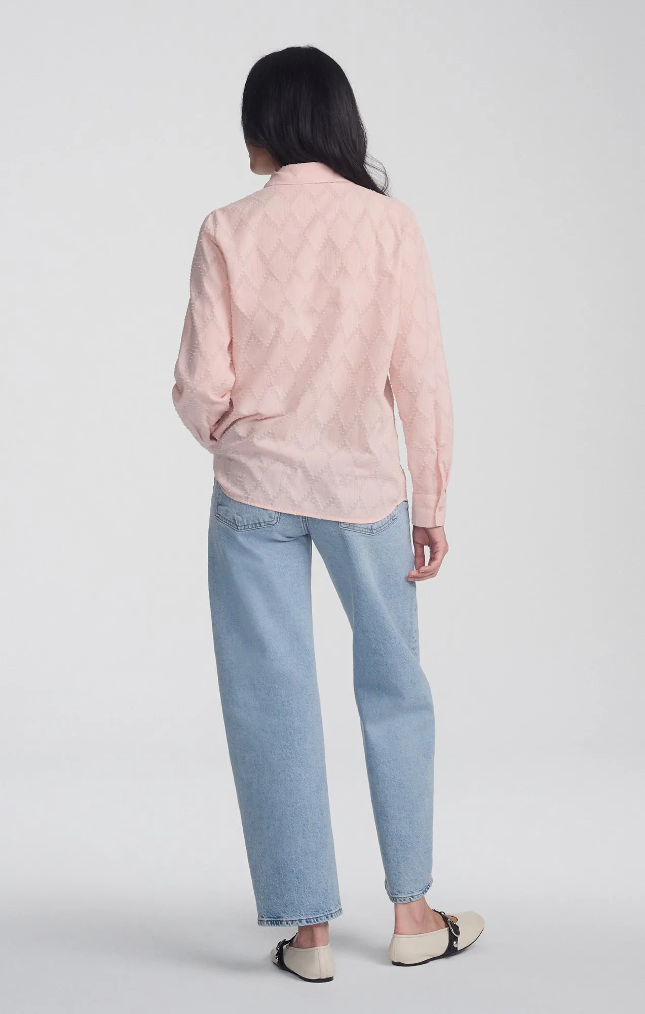 SHEER TEXTURED BUTTON-UP SHIRT IN PEACHSKIN sold by Mavi product image thumbnail 4