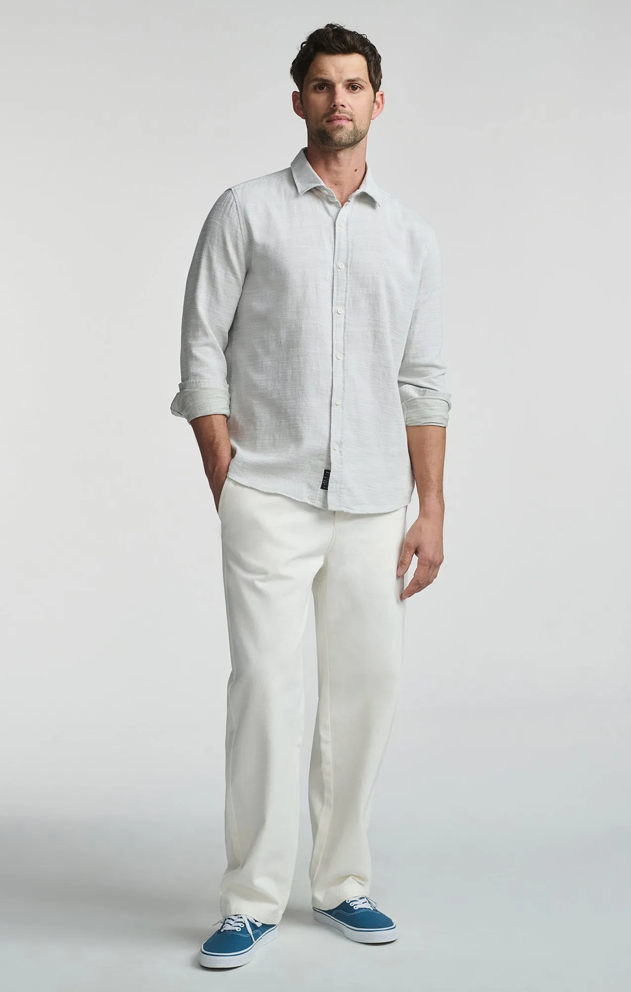 LONG SLEEVE BUTTON-UP SHIRT IN OIL GREEN sold by Mavi product image thumbnail 5