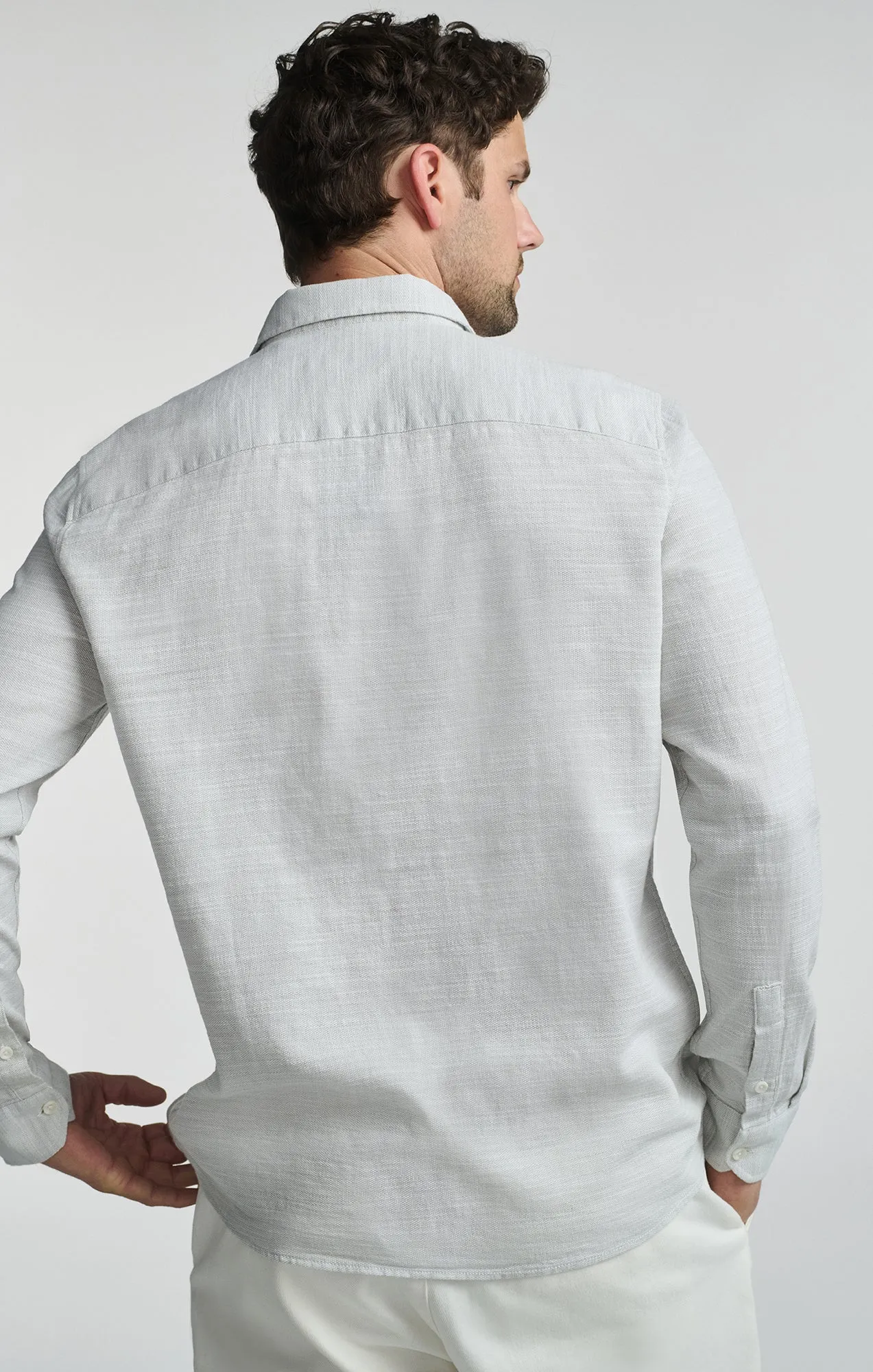 LONG SLEEVE BUTTON-UP SHIRT IN OIL GREEN sold by Mavi product image thumbnail 3