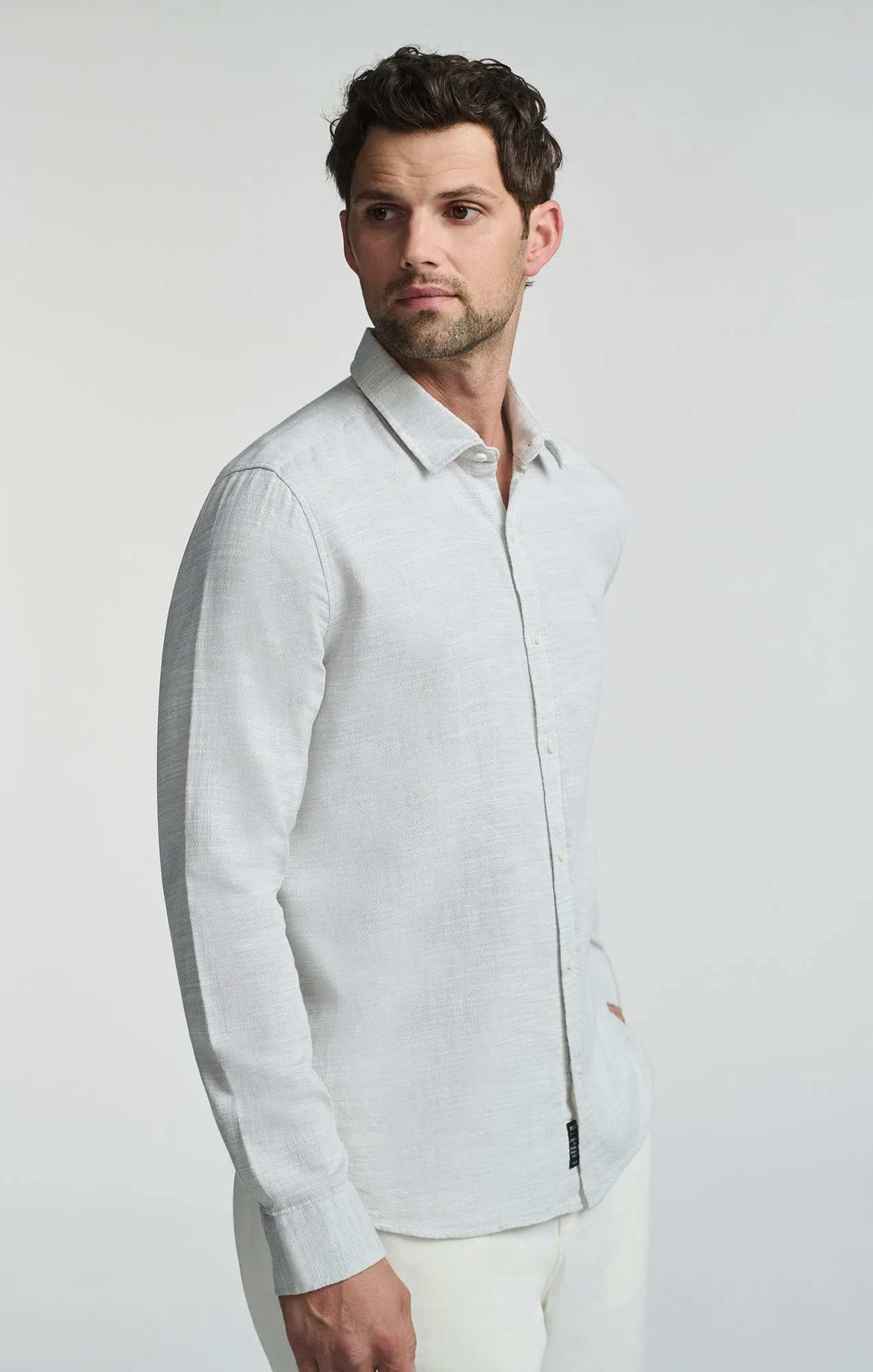 LONG SLEEVE BUTTON-UP SHIRT IN OIL GREEN sold by Mavi product image thumbnail 2