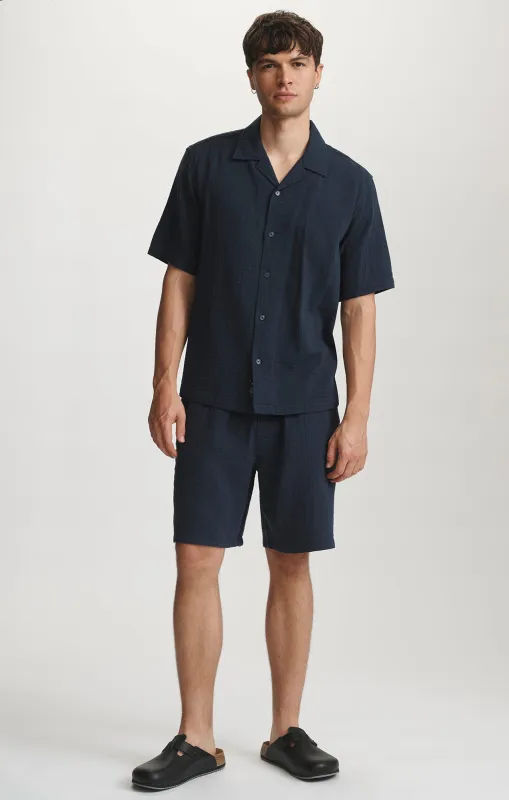 GAUZE BUTTON-UP SHIRT IN OUTER SPACE made by Mavi