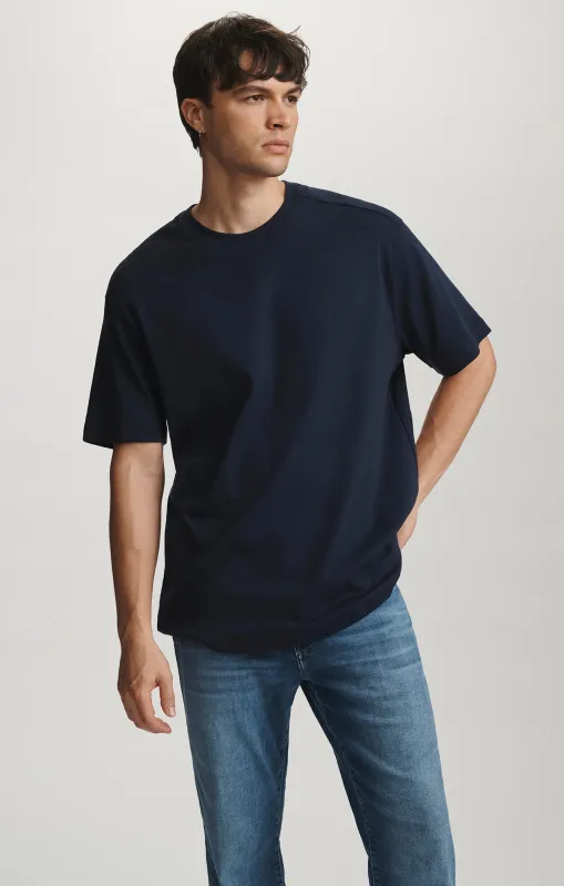 ESSENTIAL CREW NECK T-SHIRT IN BLACK IRIS sold by Mavi