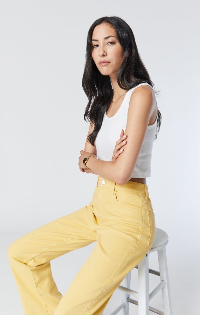 BARCELONA WIDE LEG JEANS IN MISTED YELLOW LA VINTAGE sold by Mavi product image thumbnail 5