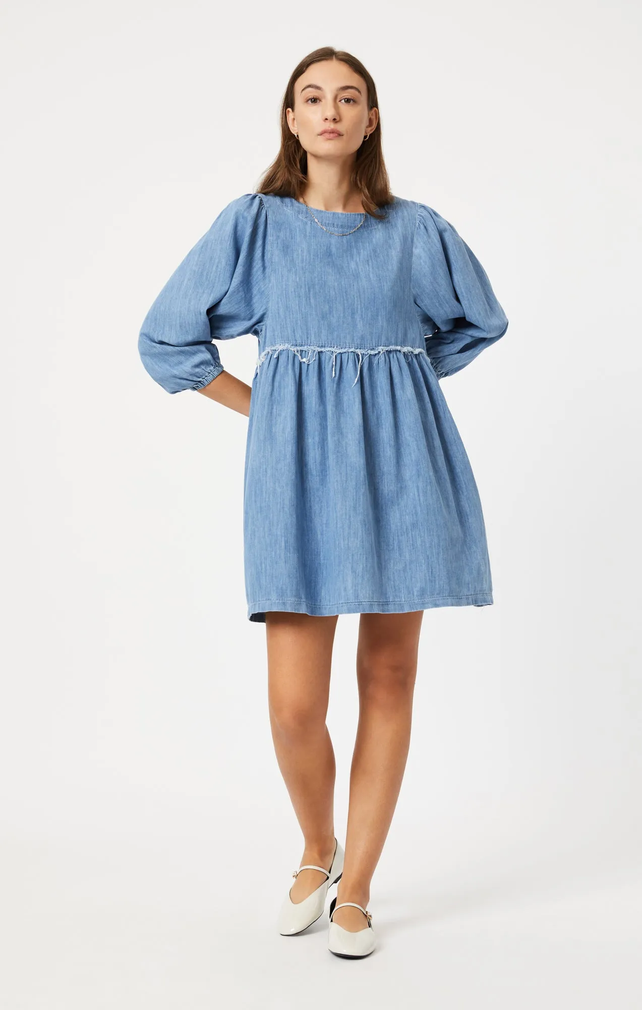 DORY DRESS IN MID BLUE LIGHT DENIM sold by Mavi