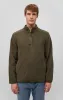 FLEECE BUTTON PULLOVER IN OLIVE NIGHT sold by Mavi