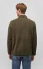 FLEECE BUTTON PULLOVER IN OLIVE NIGHT sold by Mavi