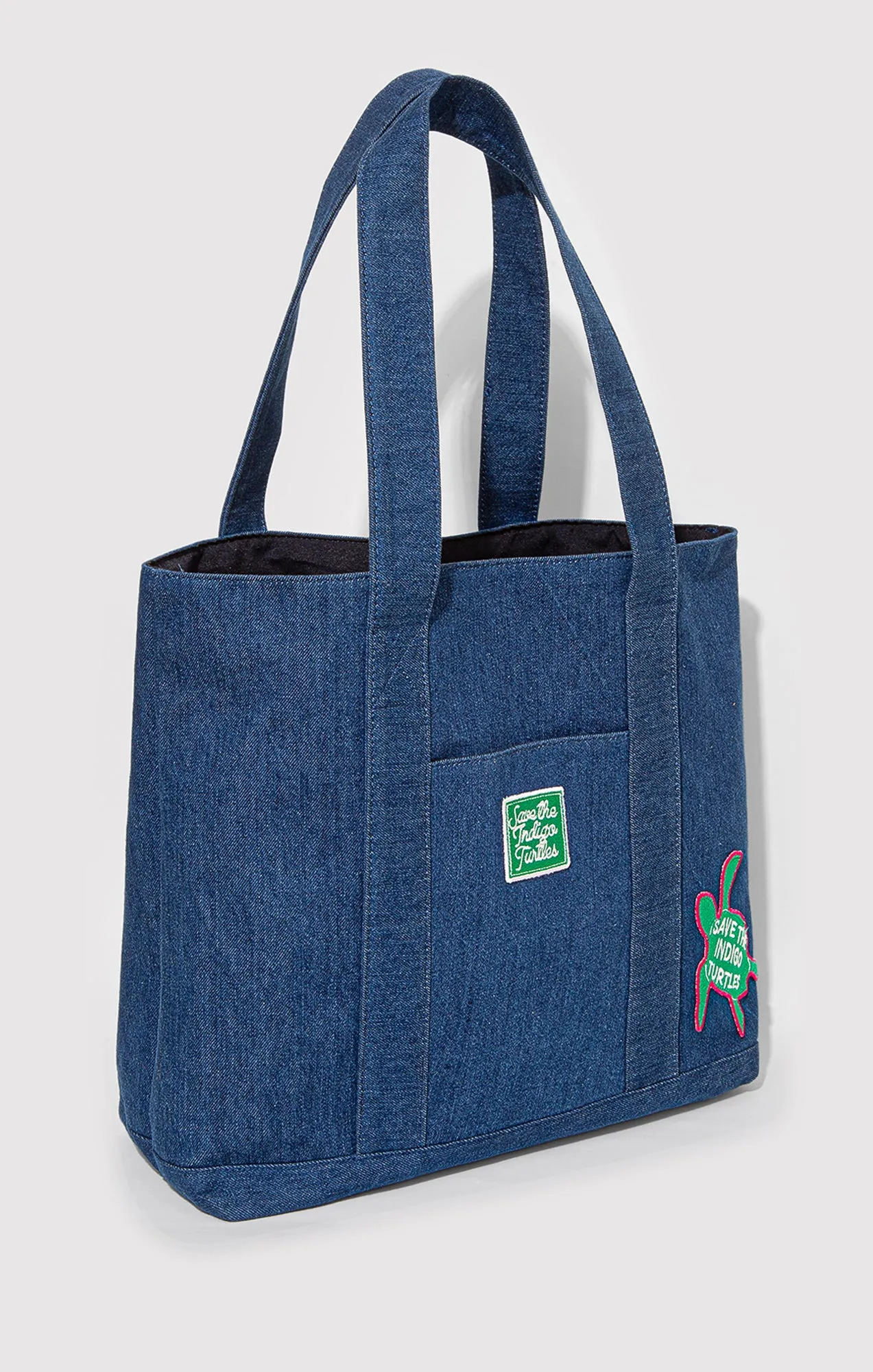 INDIGO TURTLES DENIM TOTE BAG IN LIGHT BLUE sold by Mavi product image thumbnail 3