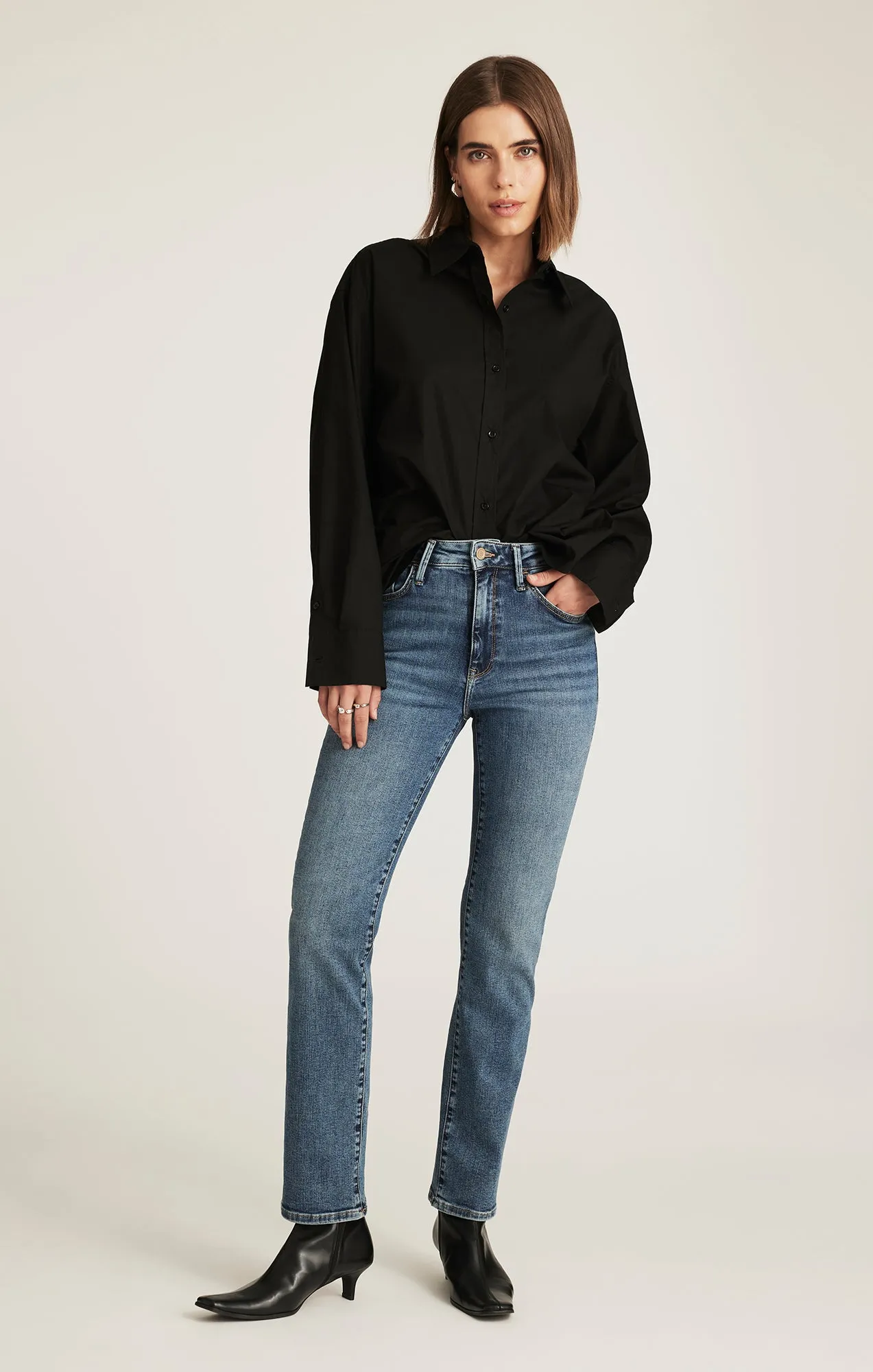 KENDRA STRAIGHT LEG IN MID BRUSHED GOLD PREMIUM sold by Mavi