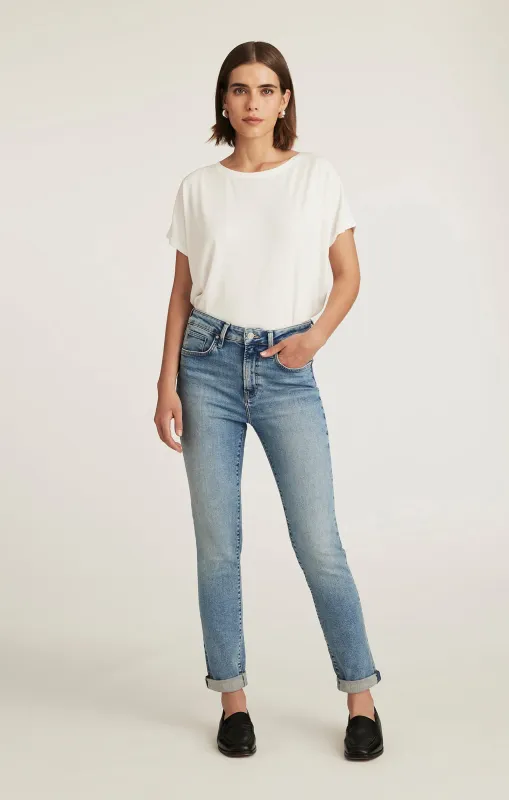 KATHLEEN SLIM BOYFRIEND IN LIGHT BRUSHED FLEX BLUE sold by Mavi