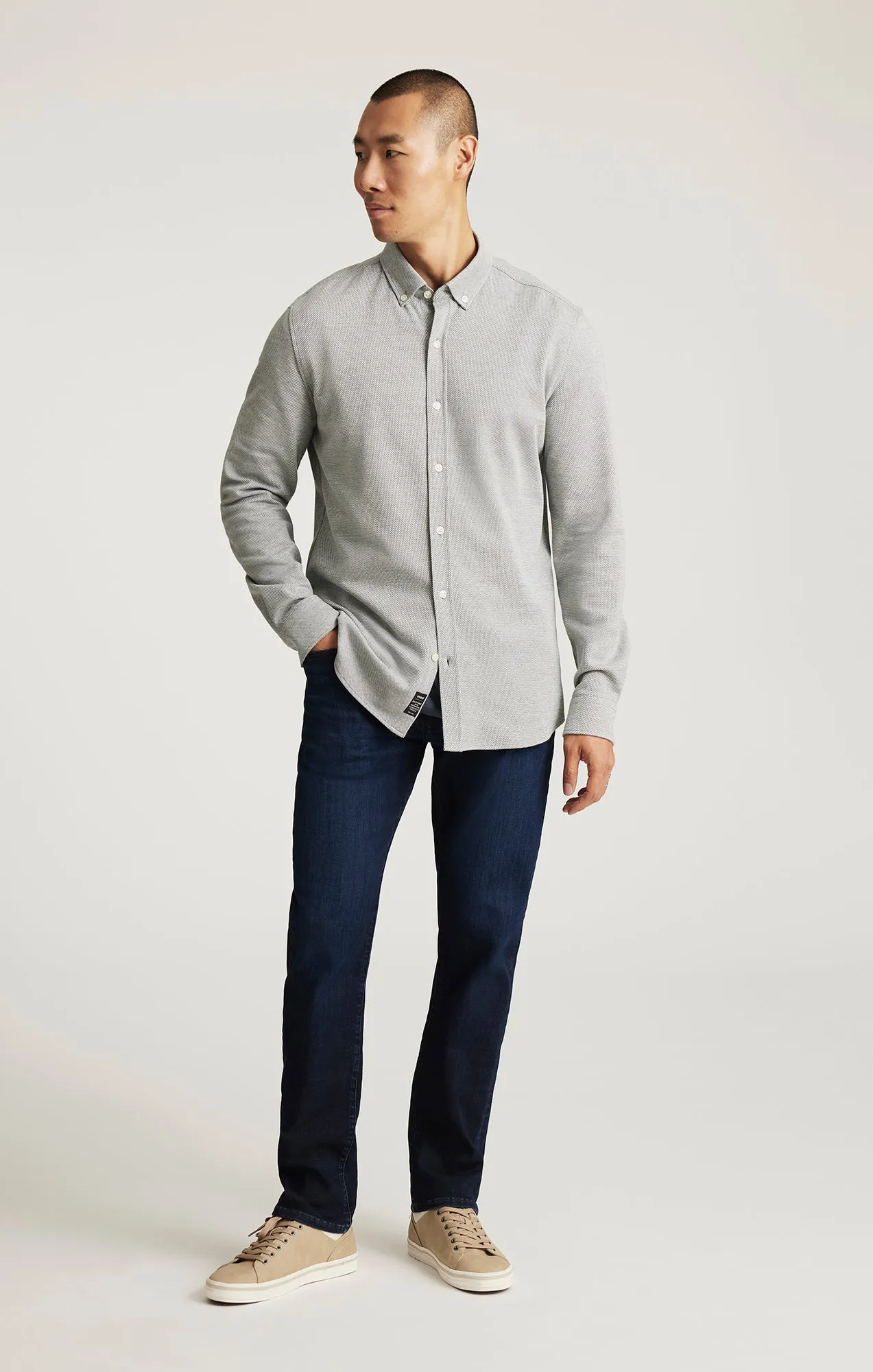 MARCUS SLIM STRAIGHT LEG IN DEEP BRUSHED FEATHER BLUE sold by Mavi