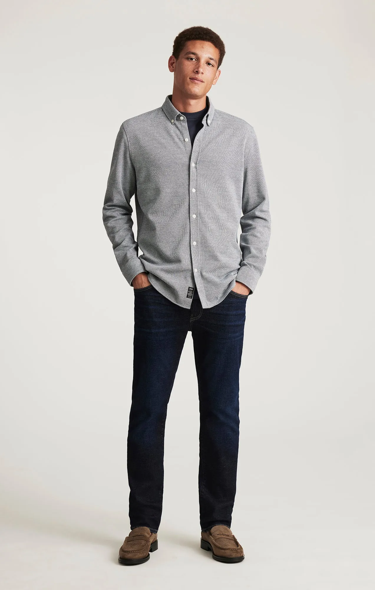 LONG SLEEVE BUTTON-DOWN SHIRT IN TOTAL ECLIPSE sold by Mavi product image thumbnail 5