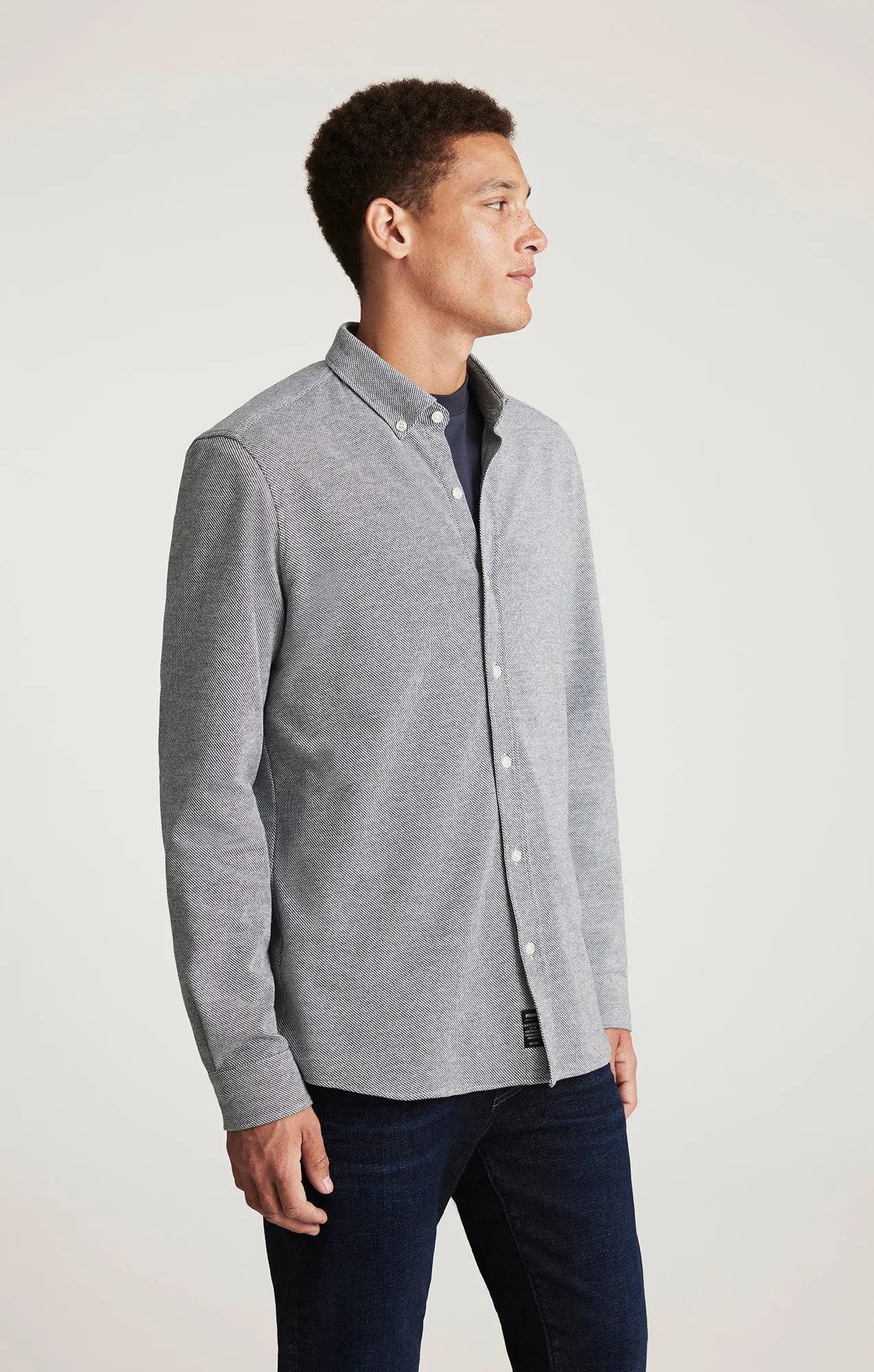 LONG SLEEVE BUTTON-DOWN SHIRT IN TOTAL ECLIPSE sold by Mavi product image thumbnail 3