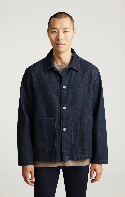 EDITION DOUBLE POCKET OVERSHIRT IN DARK INDIGO sold by Mavi
