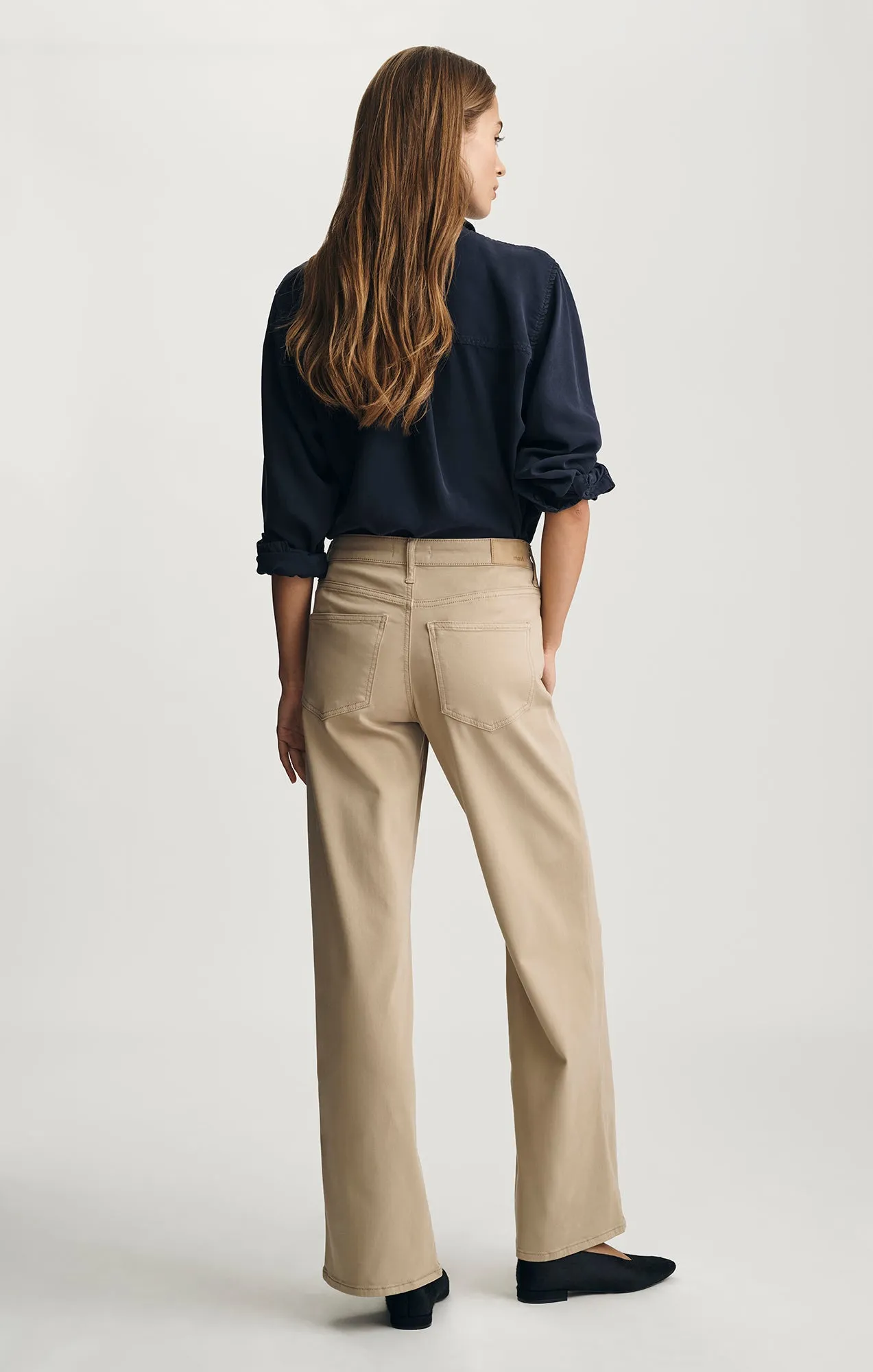 ALENA WIDE LEG IN FRENCH BEIGE SATEEN sold by Mavi product image thumbnail 3