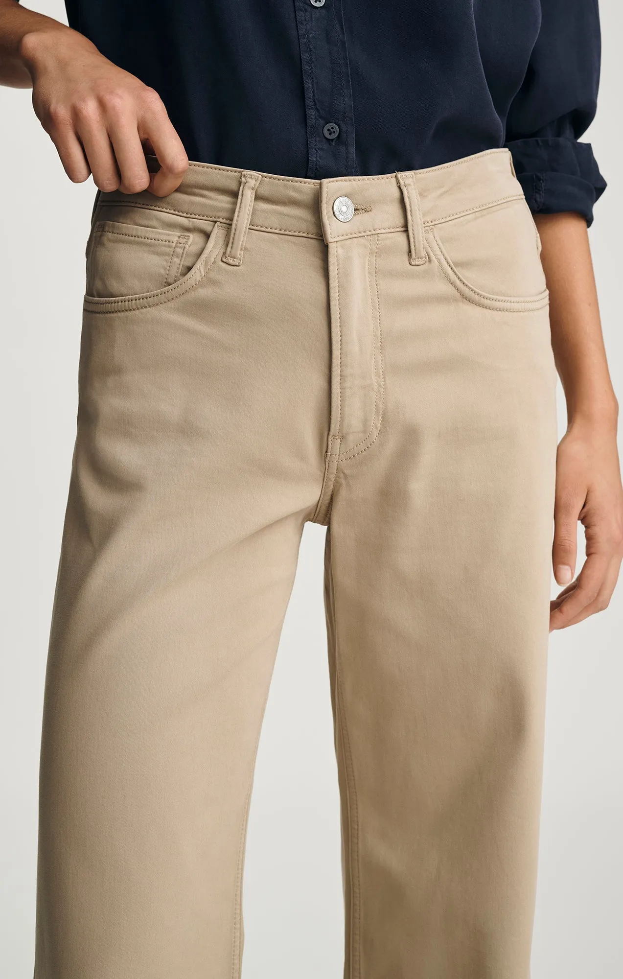 ALENA WIDE LEG IN FRENCH BEIGE SATEEN sold by Mavi product image thumbnail 5