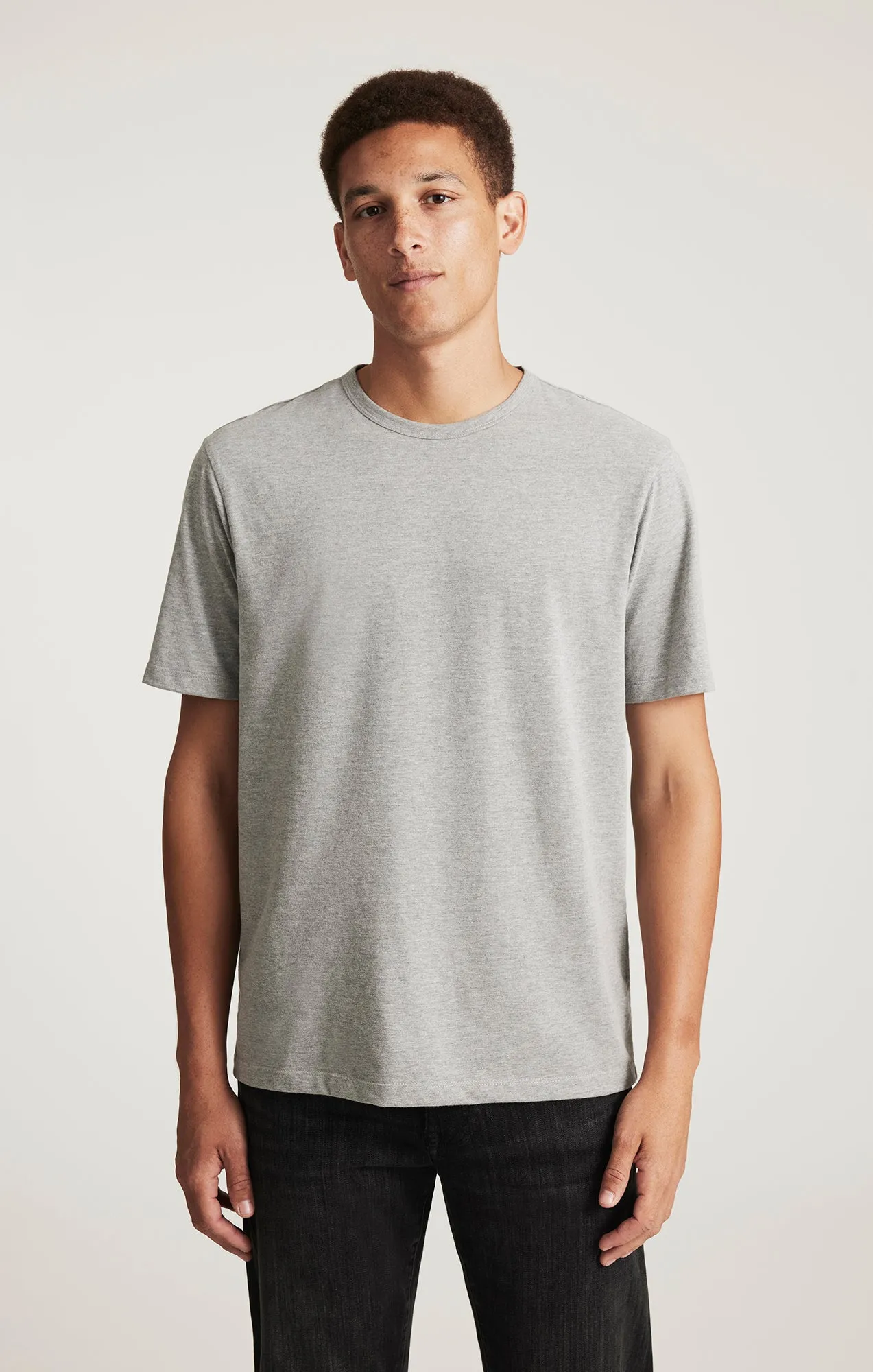 SHORT SLEEVE T-SHIRT IN GREY MELANGE sold by Mavi
