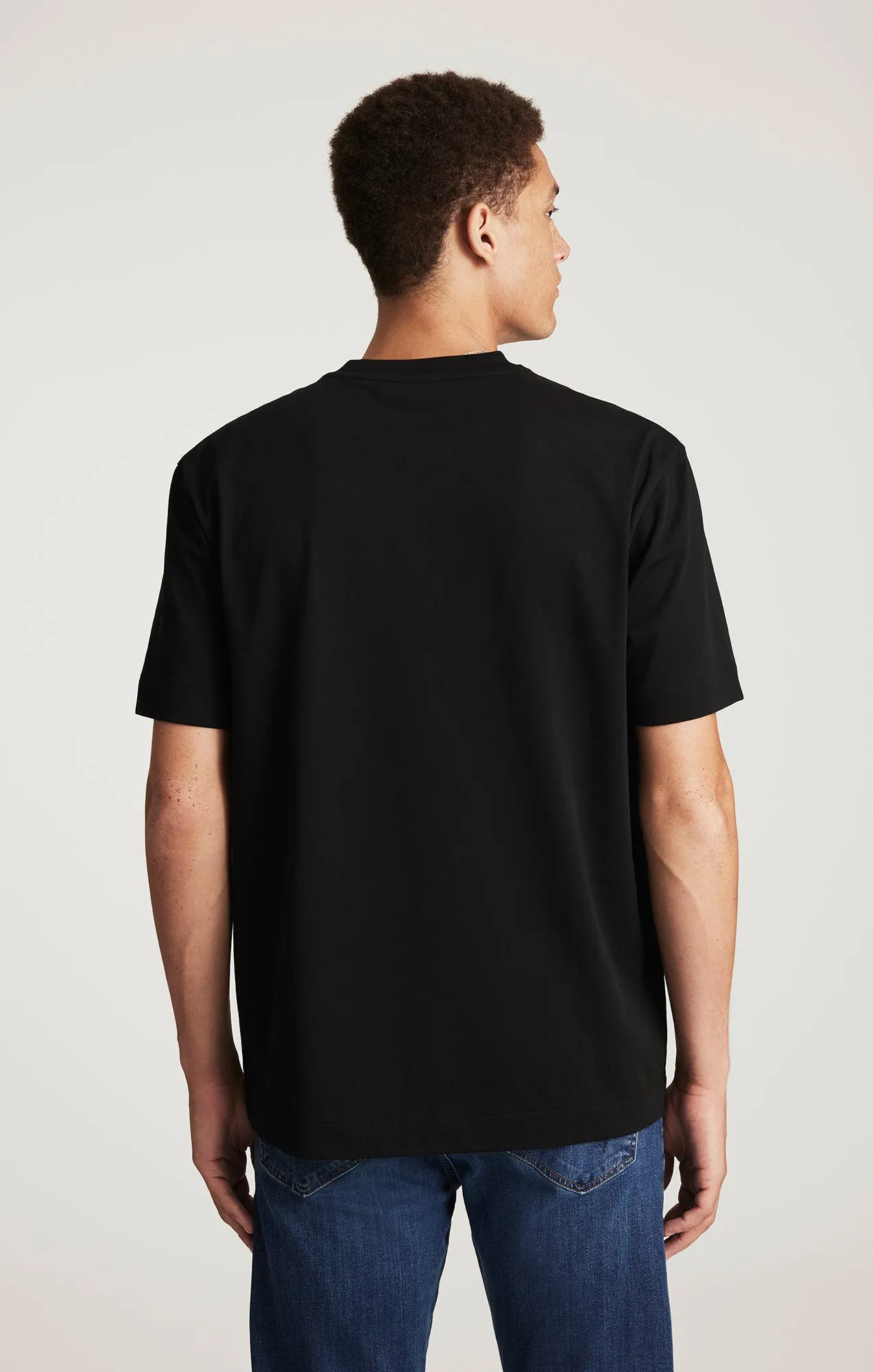 SHORT SLEEVE CREW NECK T-SHIRT IN BLACK sold by Mavi product image thumbnail 3