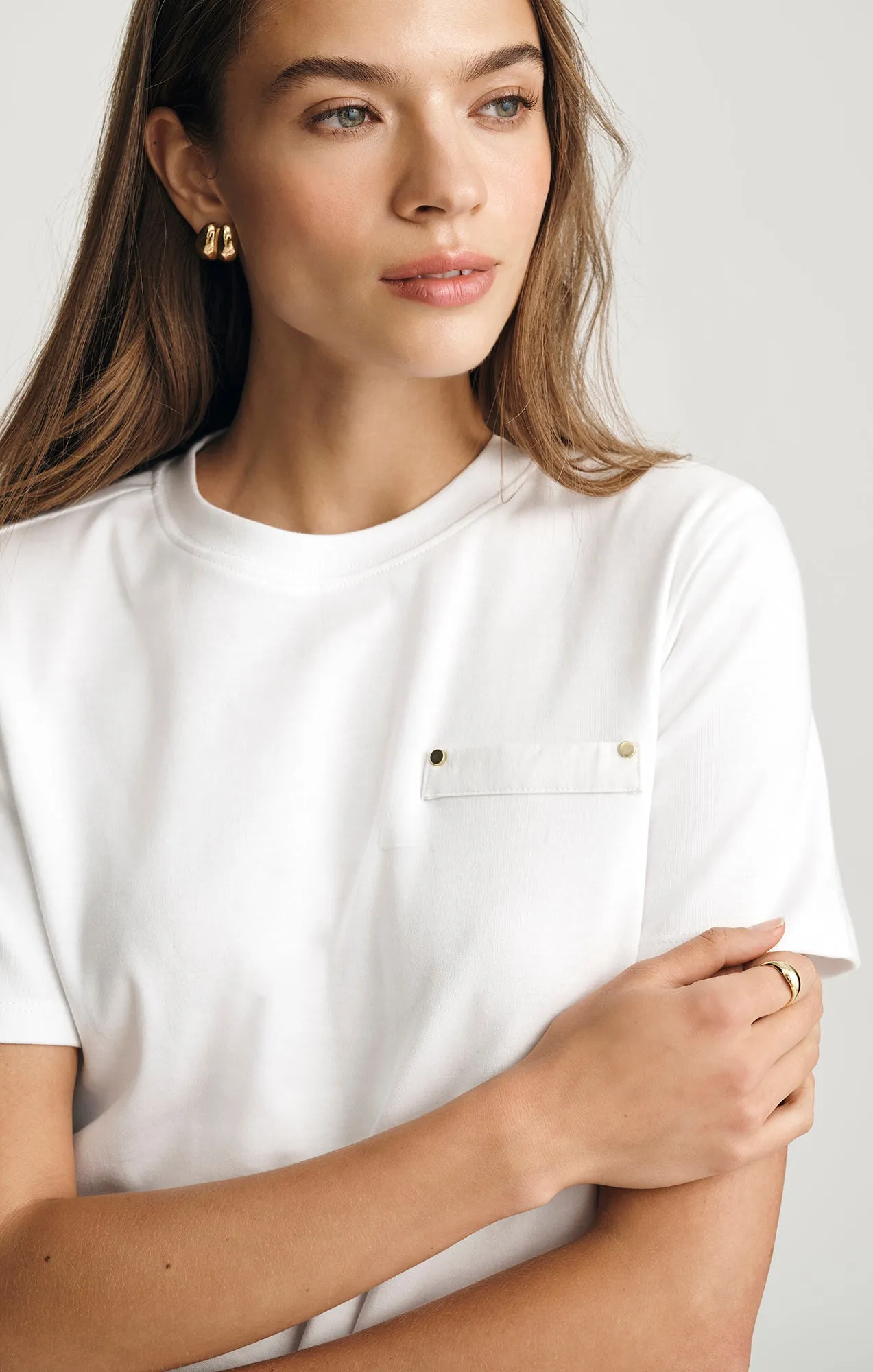 WELT POCKET T-SHIRT IN WHITE sold by Mavi product image thumbnail 4