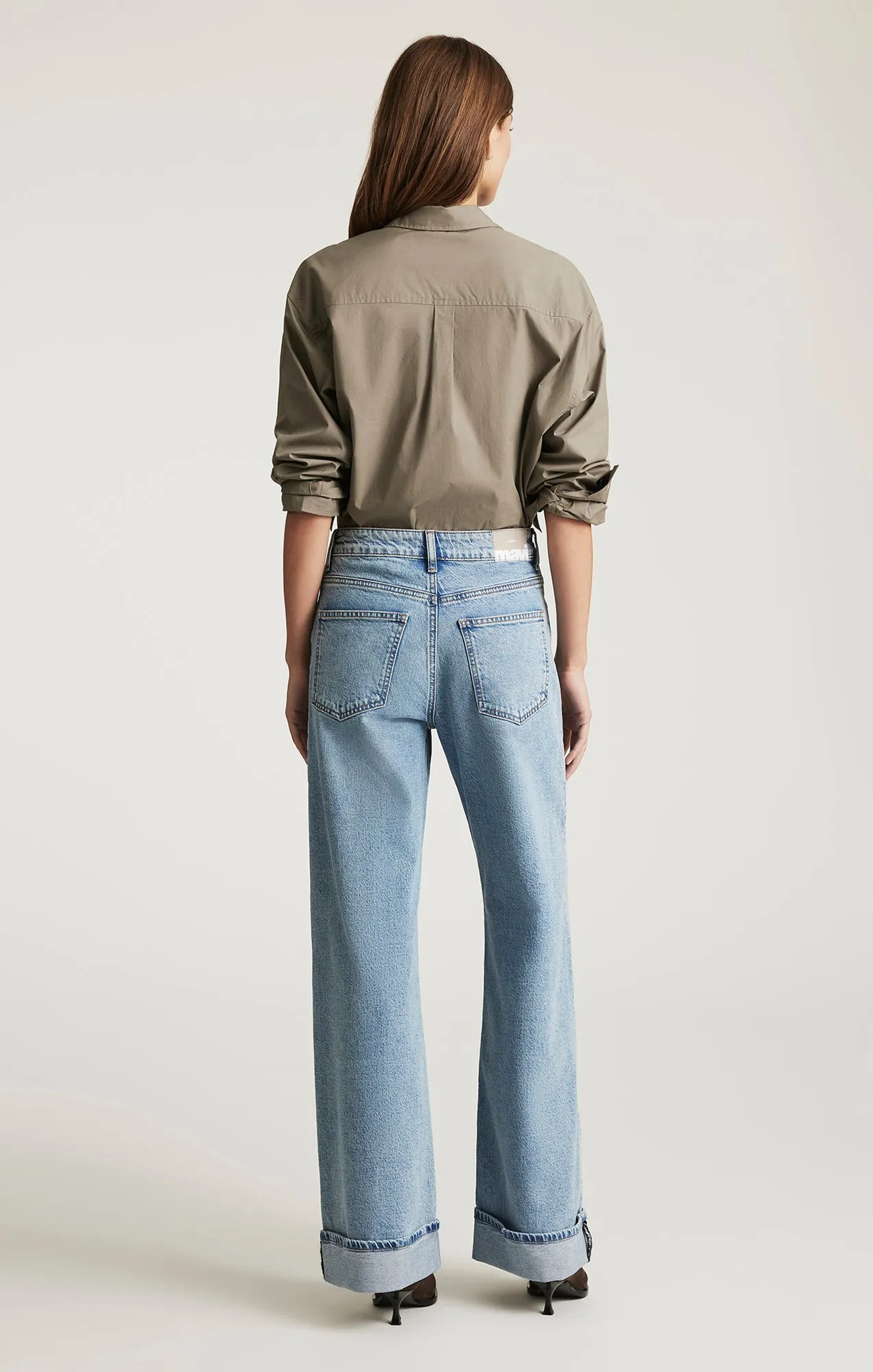 FLORIDA CUFFED WIDE LEG IN LIGHT BRUSHED CLASSIC BLUE sold by Mavi product image thumbnail 3