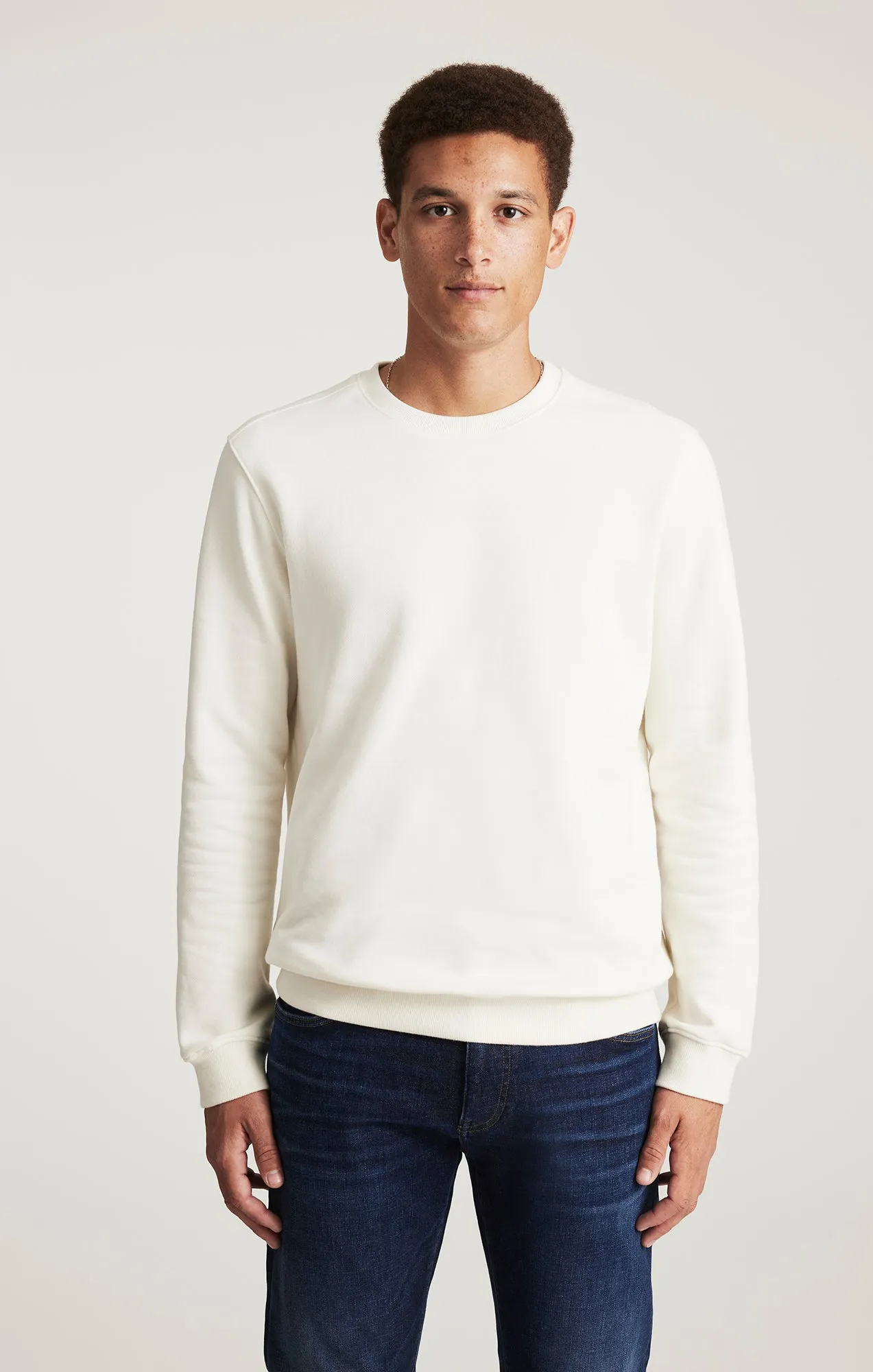 CREW NECK SWEATSHIRT IN ANTIQUE WHITE sold by Mavi