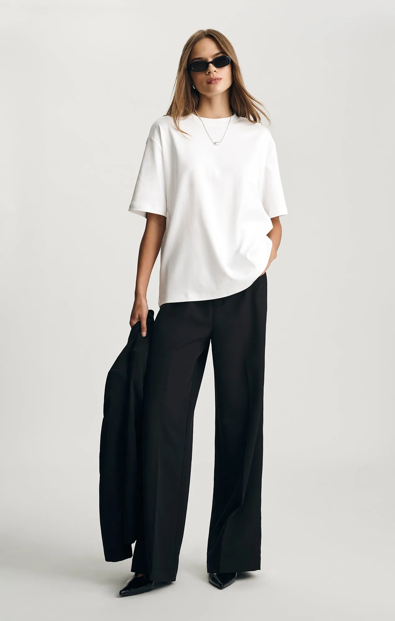 ZOE INTERLOCK CREW NECK T-SHIRT IN WHITE sold by Mavi product image thumbnail 5