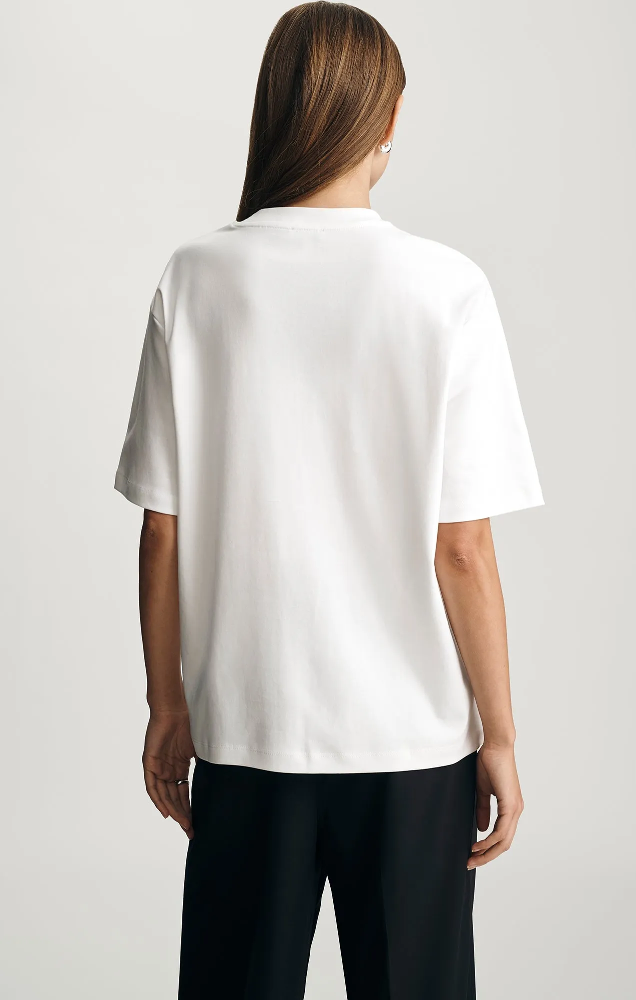 ZOE INTERLOCK CREW NECK T-SHIRT IN WHITE sold by Mavi product image thumbnail 2