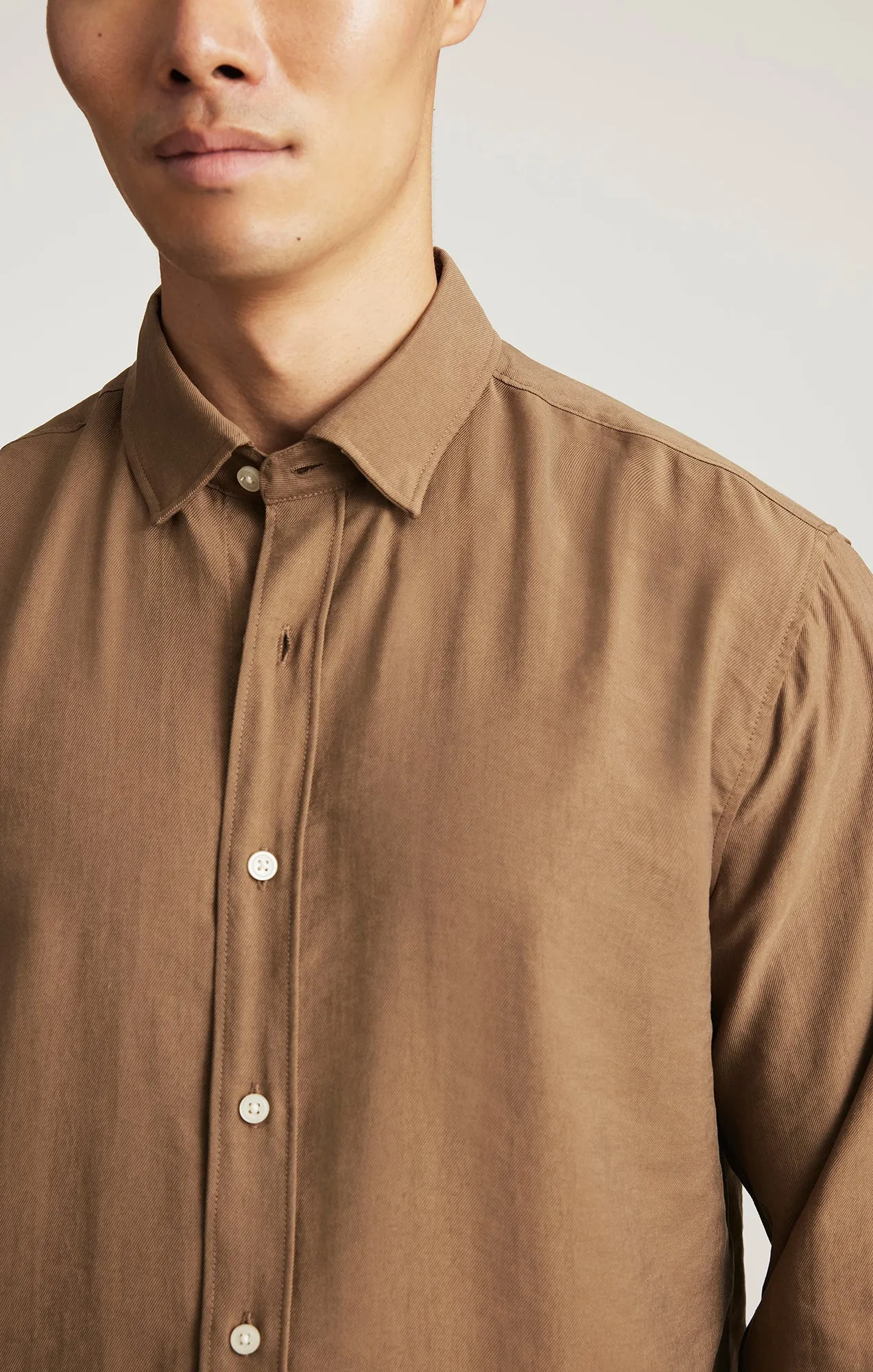 EDITION LONG SLEEVE BUTTON-UP SHIRT IN SHITAKE sold by Mavi product image thumbnail 5