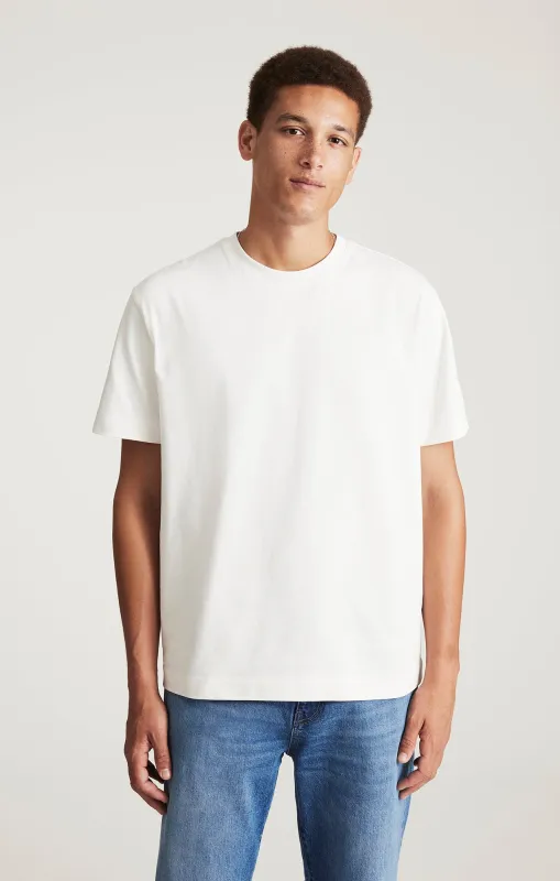 SHORT SLEEVE CREW NECK T-SHIRT IN ANTIQUE WHITE sold by Mavi